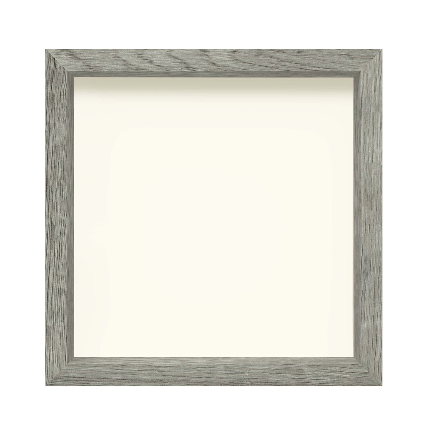 11" x 11" Gray Driftwood Finish MDF Wood Shadow Box Frame