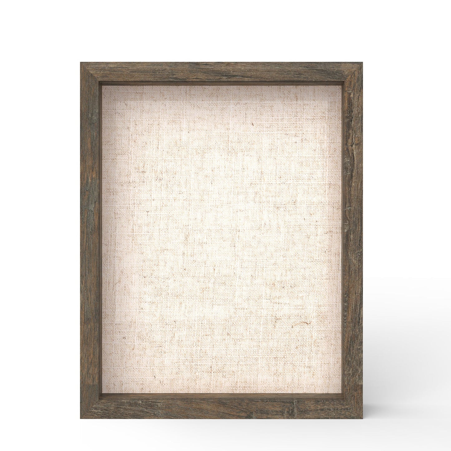 11" x 14" Brown Woodgrain MDF Wood Linen Backboard Shadow Box Frame