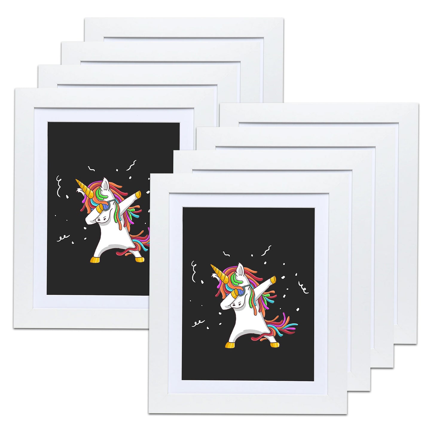 10" x 12.5" White MDF Wood Children's Art Picture Frame with Elastic Straps