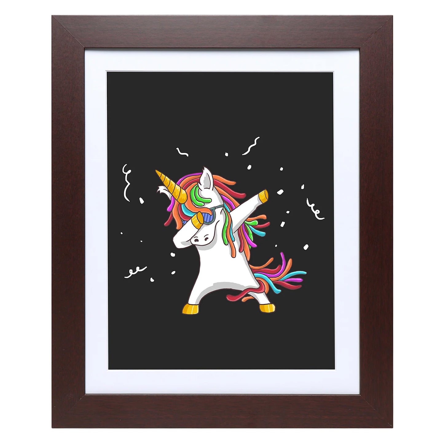 10" x 12.5" Mahogany MDF Wood Children's Art Picture Frame with Elastic Straps