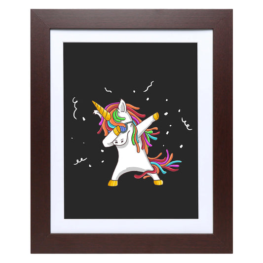 10" x 12.5" Mahogany MDF Wood Children's Art Picture Frame with Elastic Straps