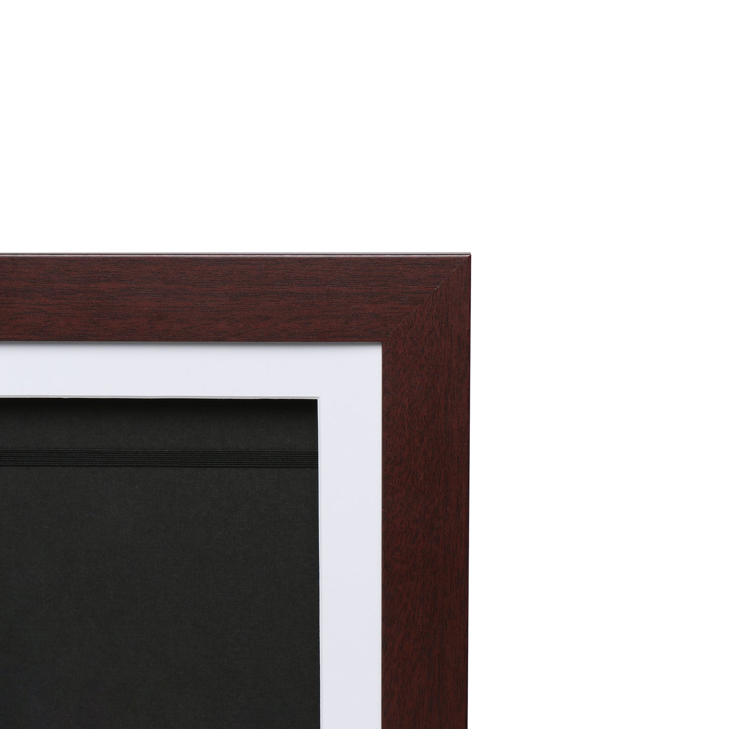 10" x 12.5" Mahogany Wood Children's Art Picture Frame with Elastic Straps