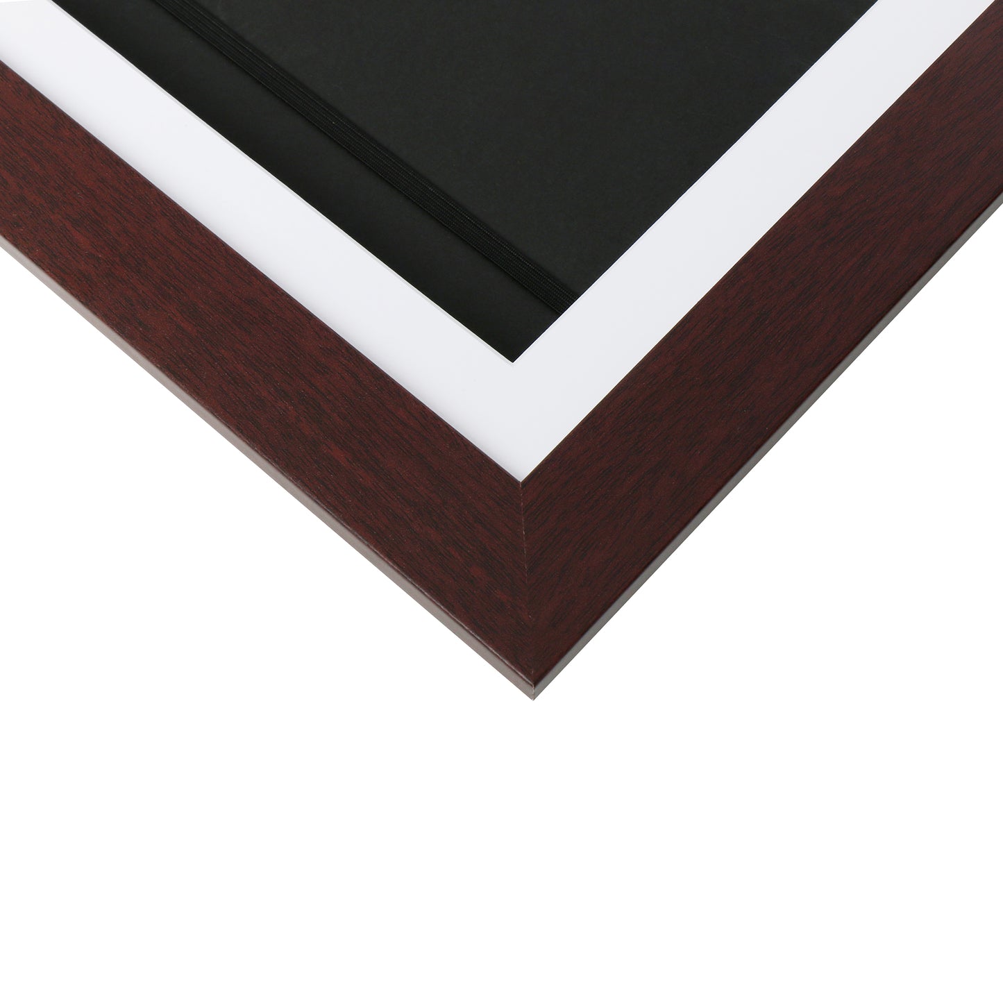 10" x 12.5" Mahogany Wood Children's Art Picture Frame with Elastic Straps
