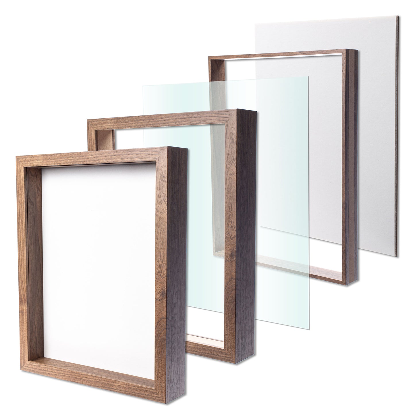 11" x 14” Dark Oak MDF Wood Shadow Box Frame