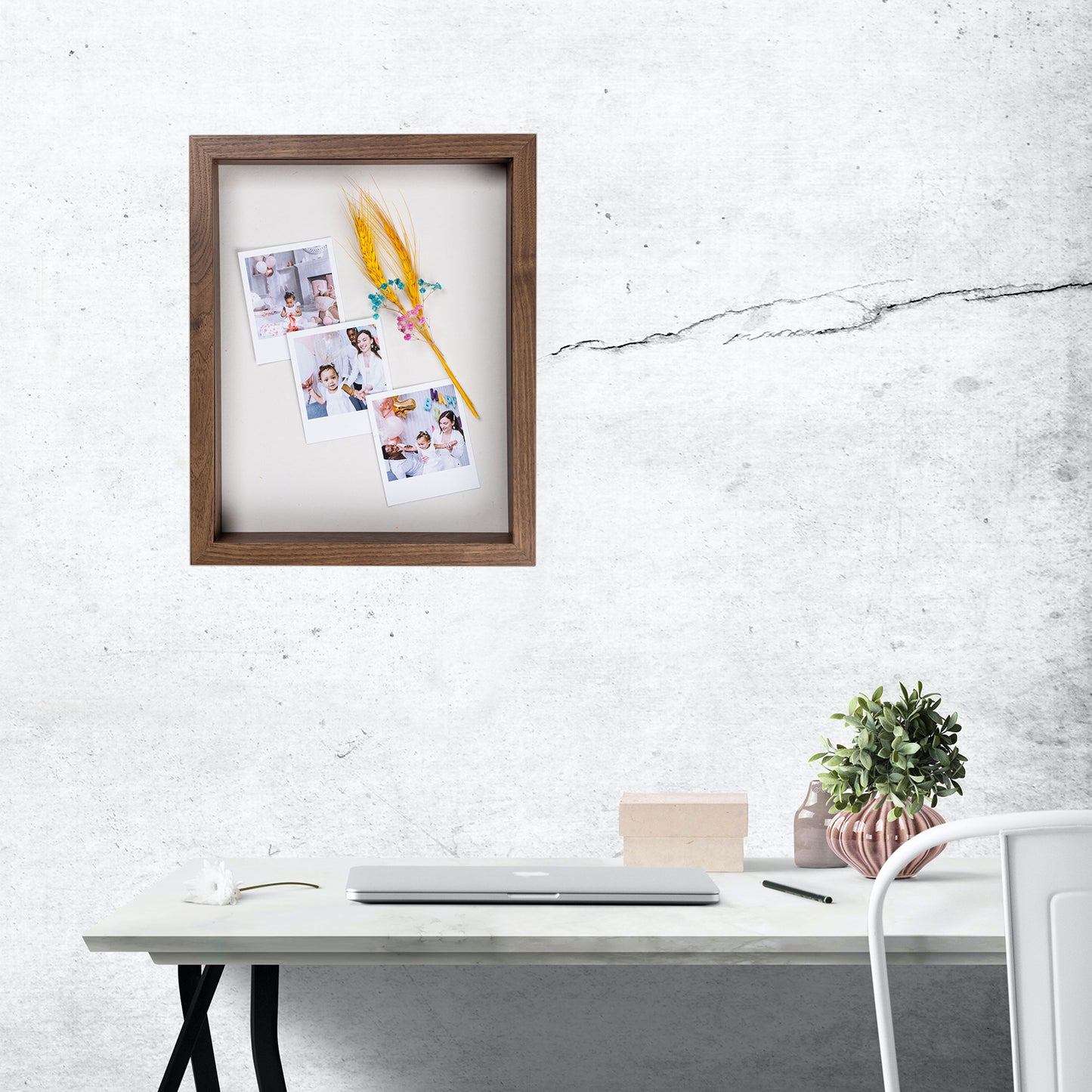 11" x 14” Dark Oak MDF Wood Shadow Box Frame
