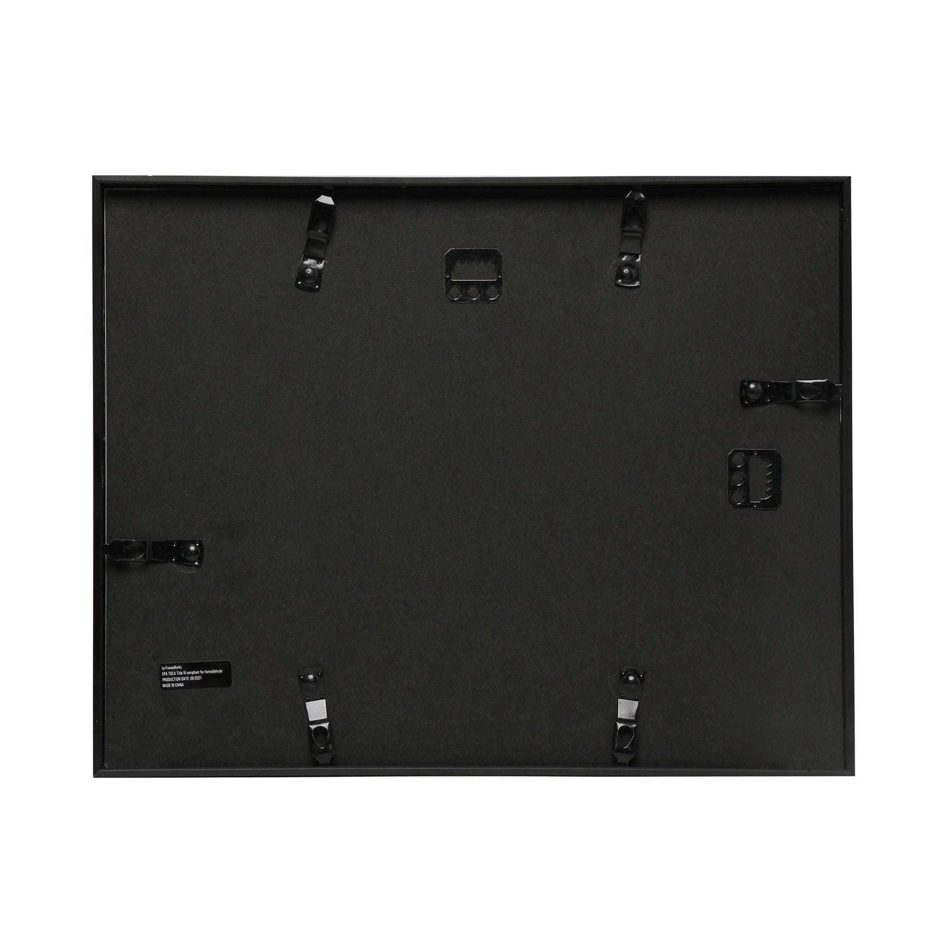 11" x 14" Deluxe Black Aluminum Contemporary Diploma Picture Frame, 8.5" x 11" Matted