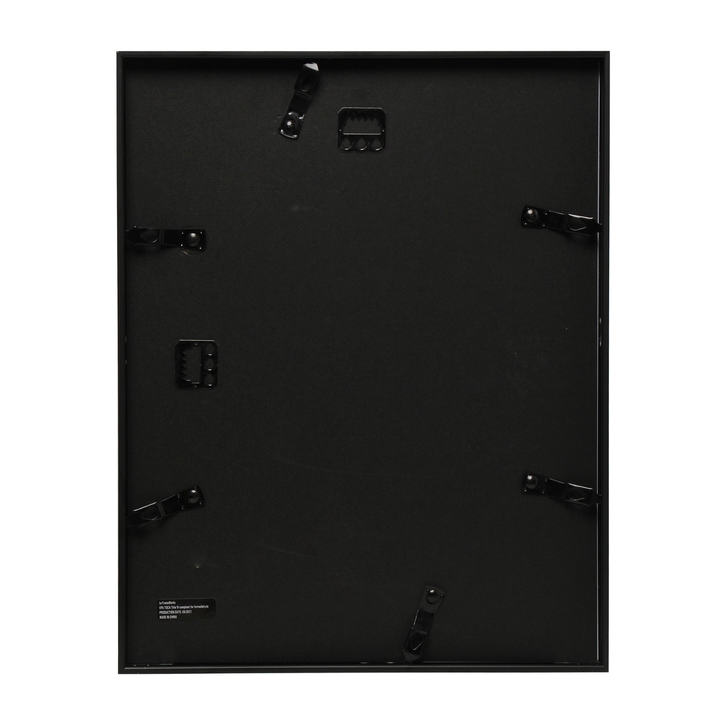 11" x 14" Deluxe Black Aluminum Contemporary Picture Frame, 8" x 10" Matted