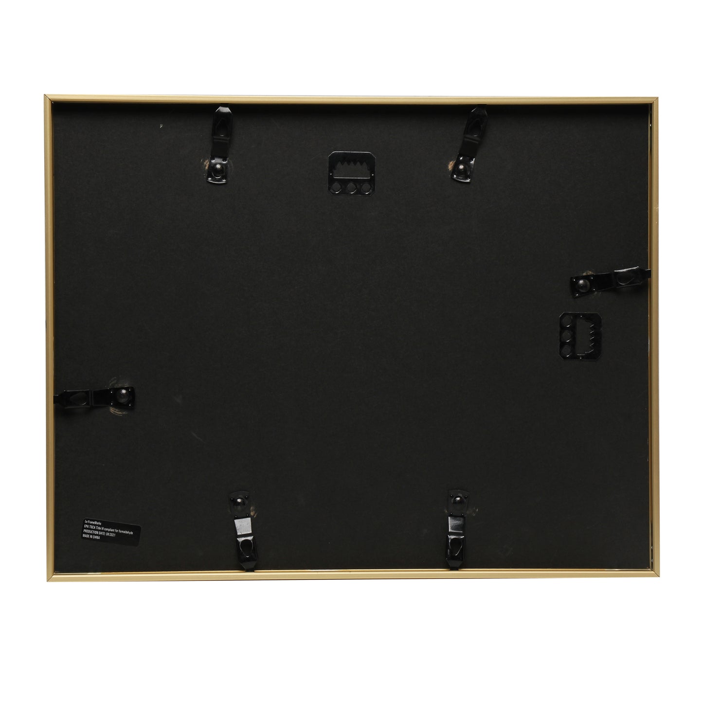 11" x 14" Deluxe Brass Gold Aluminum Contemporary Diploma Picture Frame, 8.5" x 11" Matted