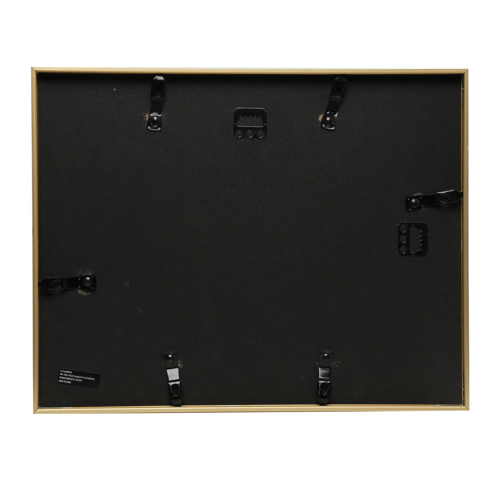 11" x 14" Deluxe Brass Gold Aluminum Contemporary Diploma Picture Frame, 8.5" x 11" Matted