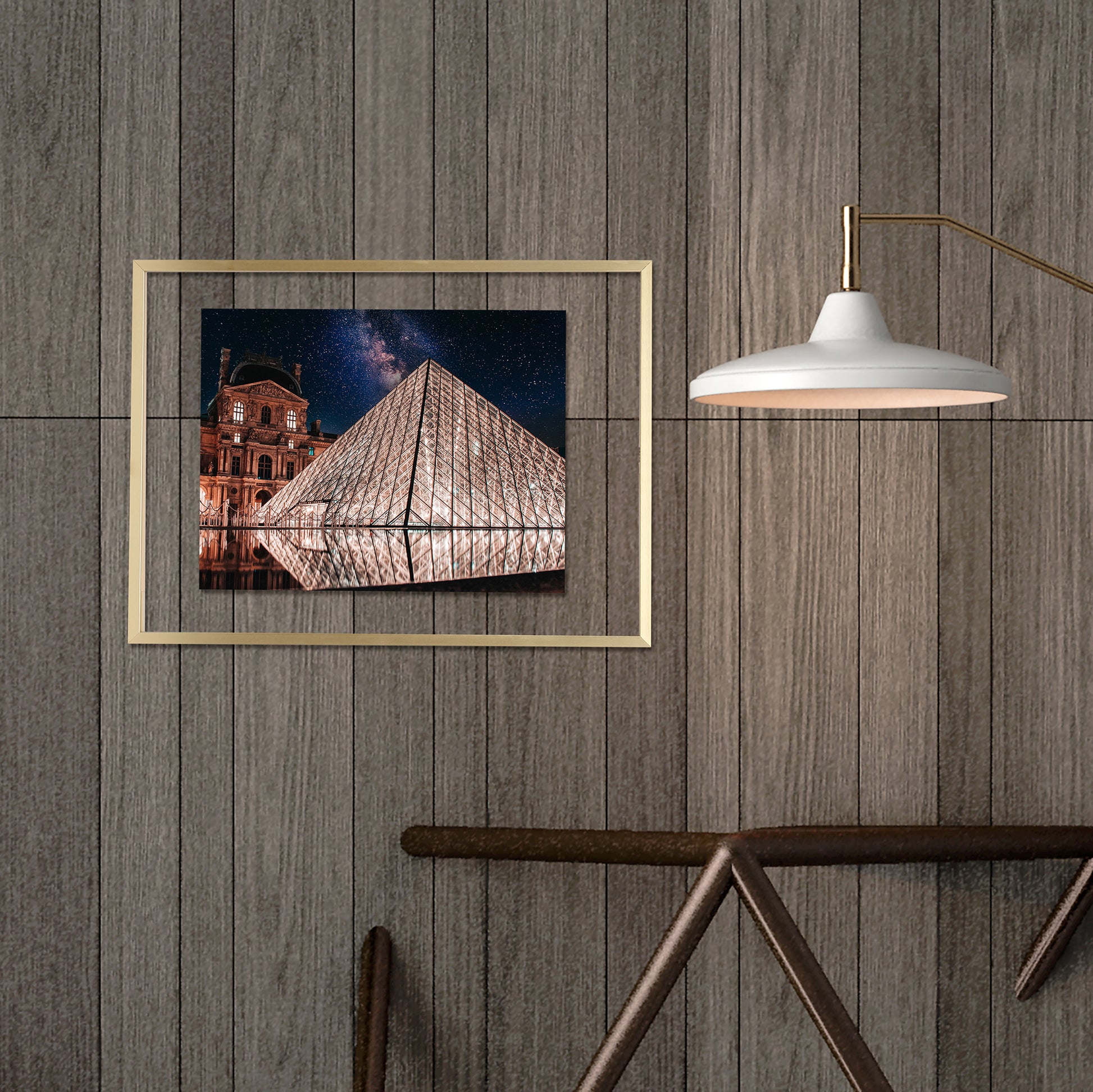 11" x 14" Deluxe Brass Gold Aluminum Contemporary Floating Picture Frame with Tempered Glass
