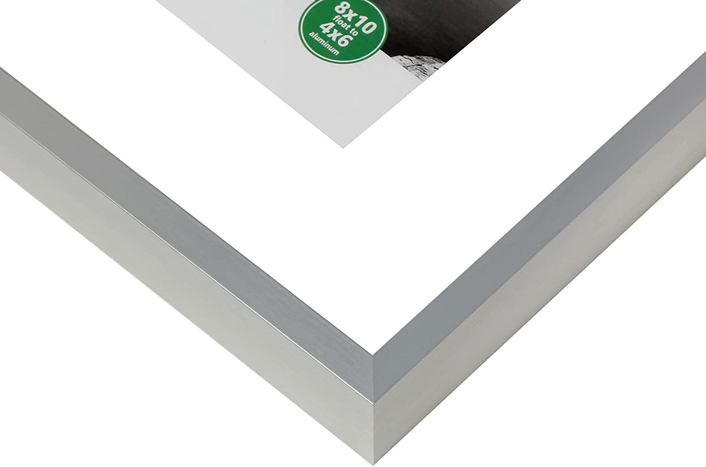 11" x 14" Deluxe Silver Aluminum Contemporary Diploma Picture Frame, 8.5" x 11" Matted