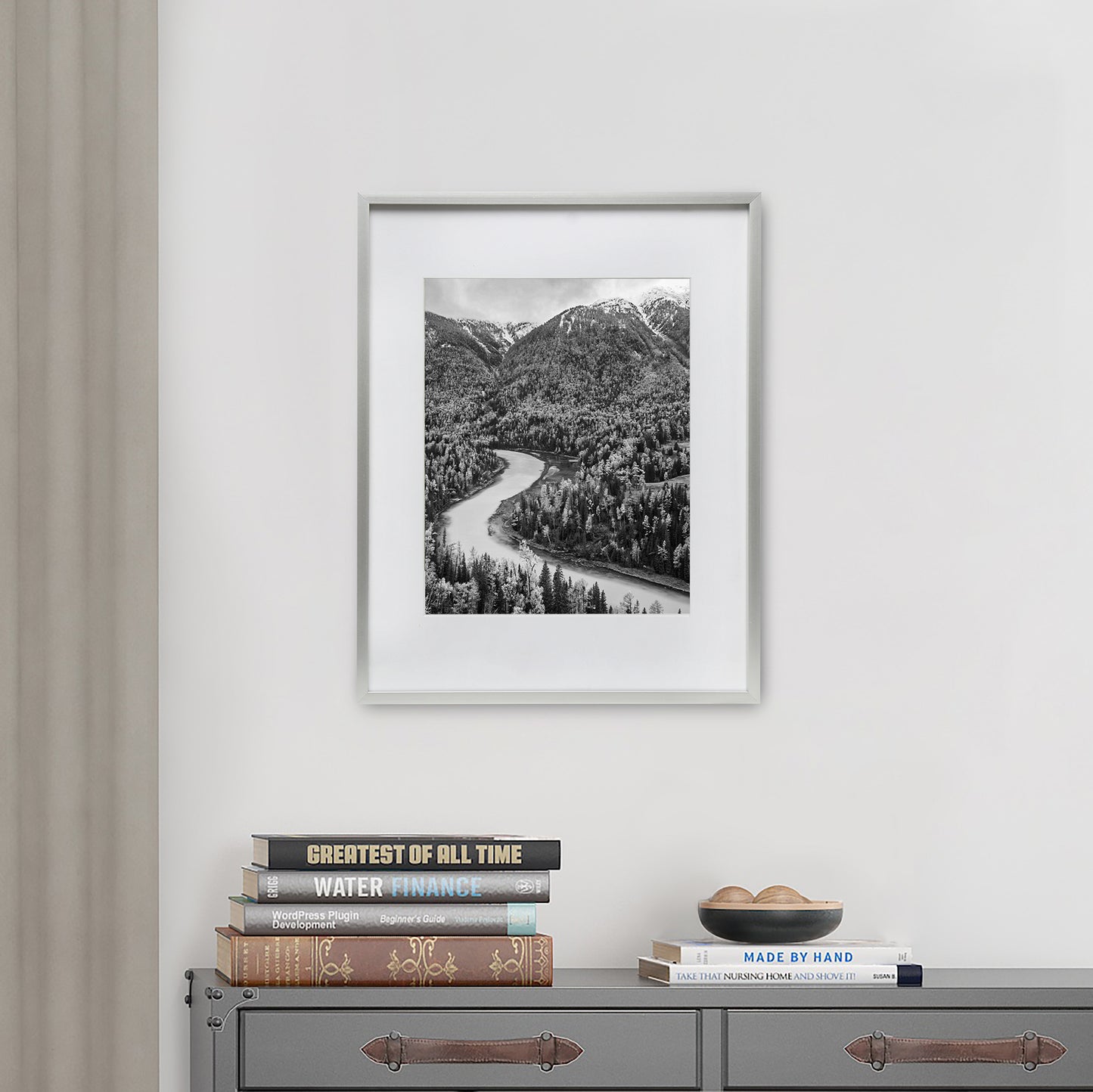 11" x 14" Deluxe Silver Aluminum Contemporary Picture Frame, 8" x 10" Matted