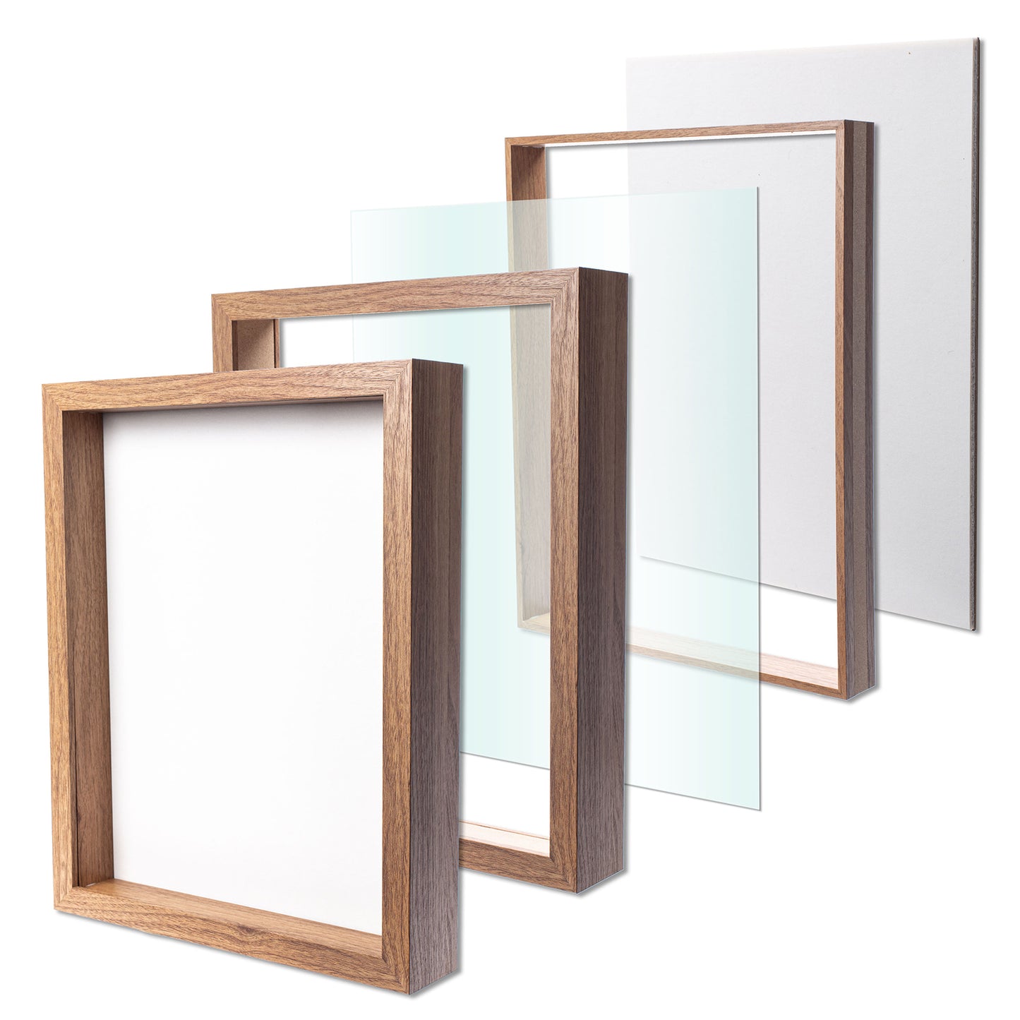 11" x 14” Light Oak MDF Wood Shadow Box Frame