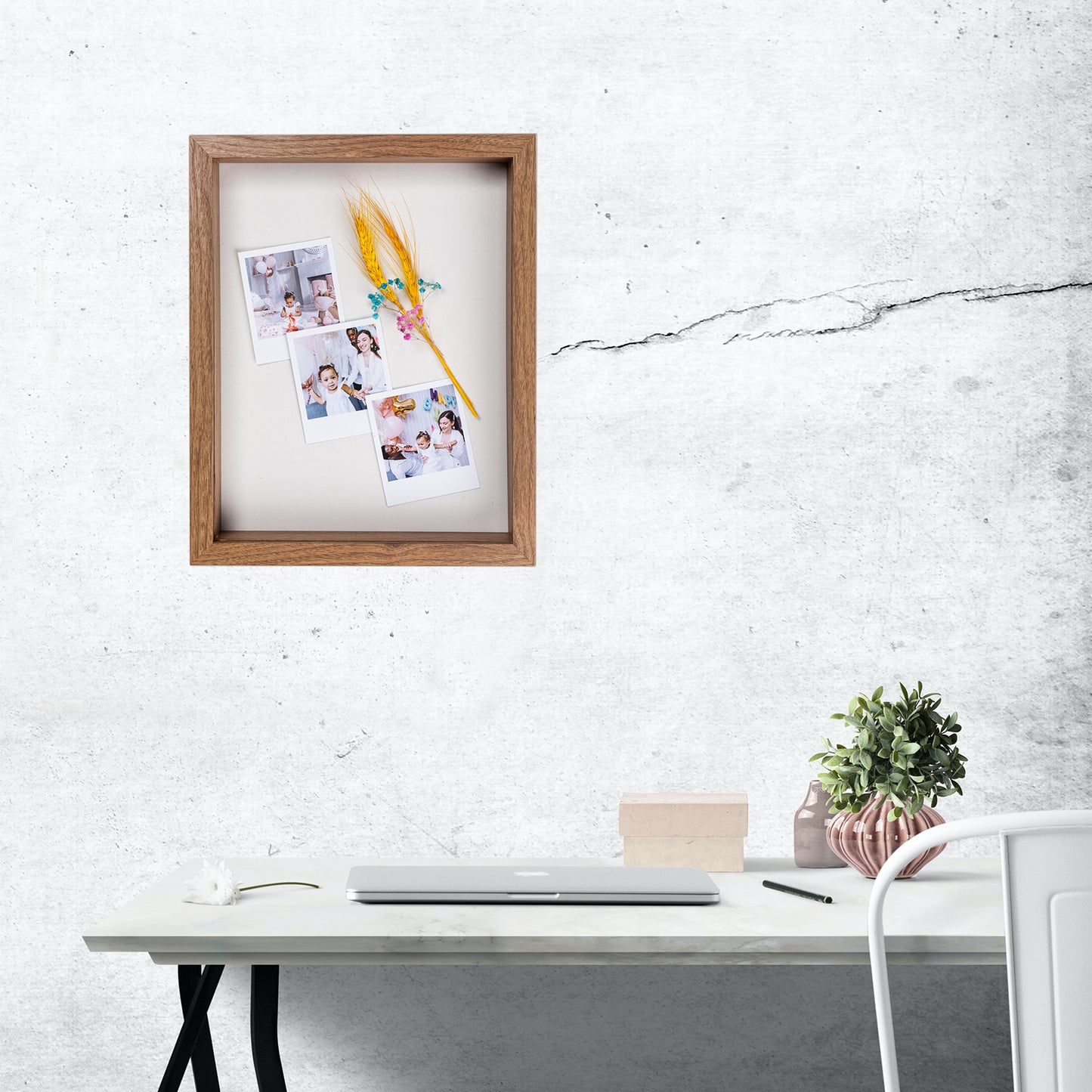 11" x 14” Light Oak MDF Wood Shadow Box Frame