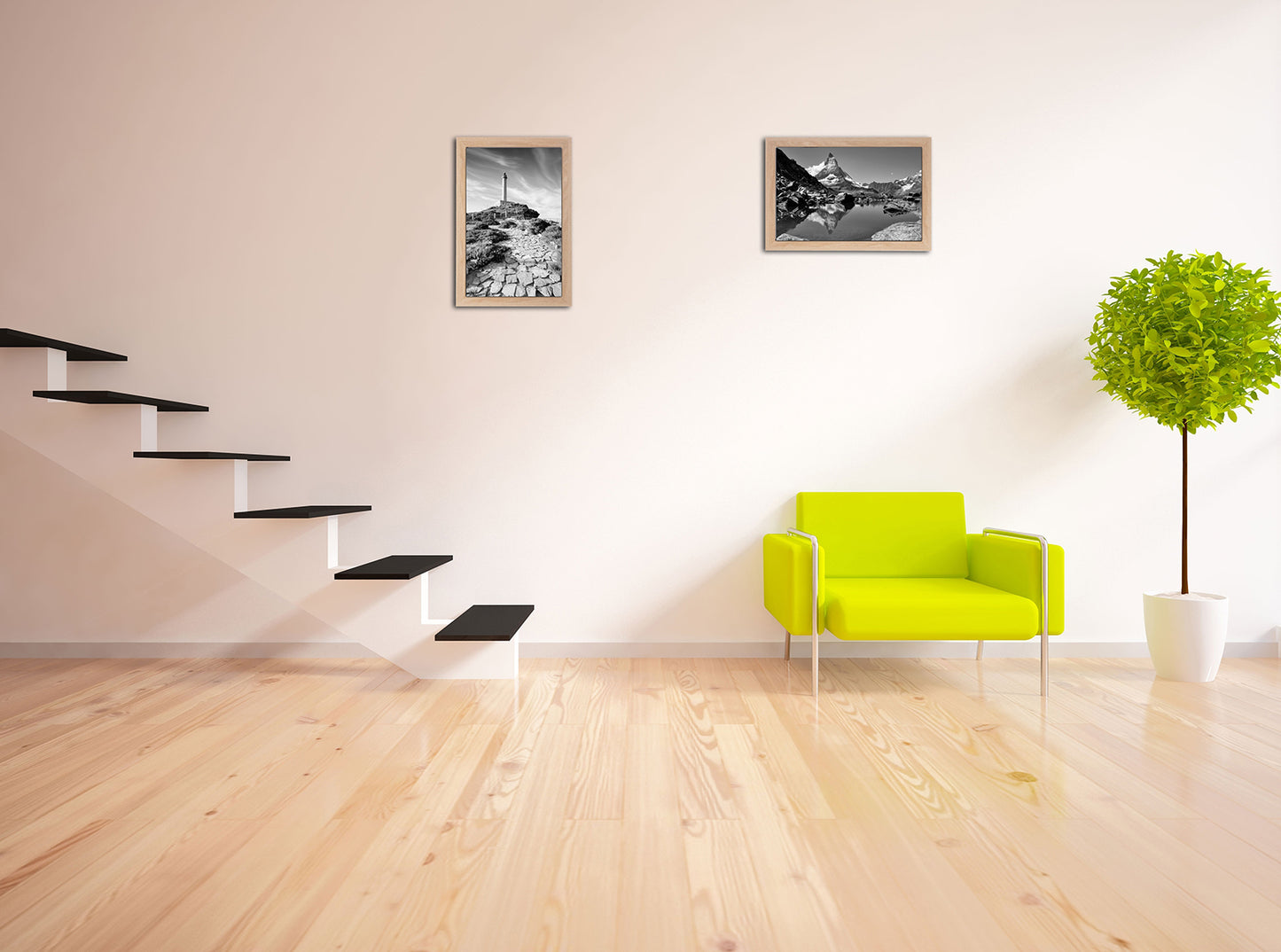 11" x 17" Natural Oak Wood 2-Pack Back-Loading Poster Frames