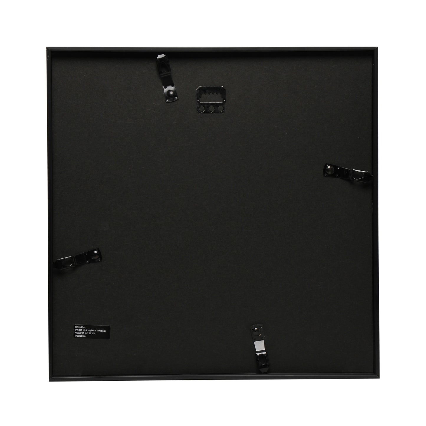 12" x 12" Deluxe Black Aluminum Contemporary Picture Frame, 8" x 8" Matted