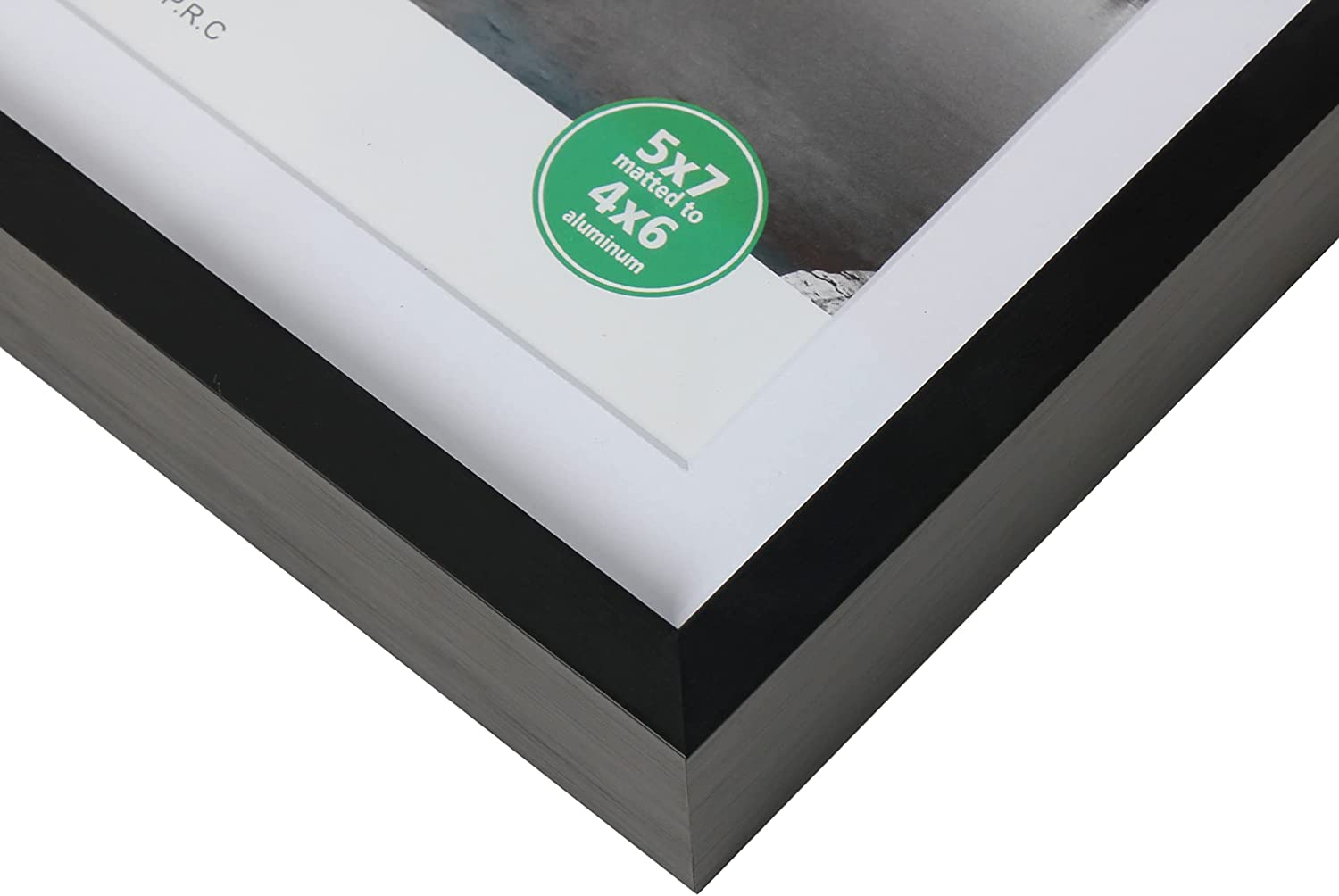 12" x 12" Deluxe Black Aluminum Contemporary Picture Frame, 8" x 8" Matted