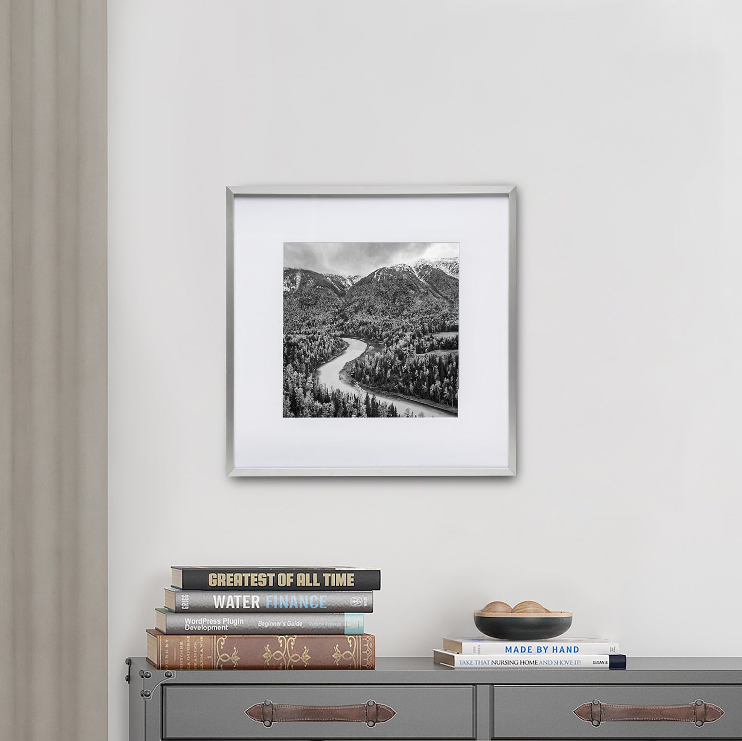 12" x 12" Deluxe Silver Aluminum Contemporary Picture Frame, 8" x 8" Matted