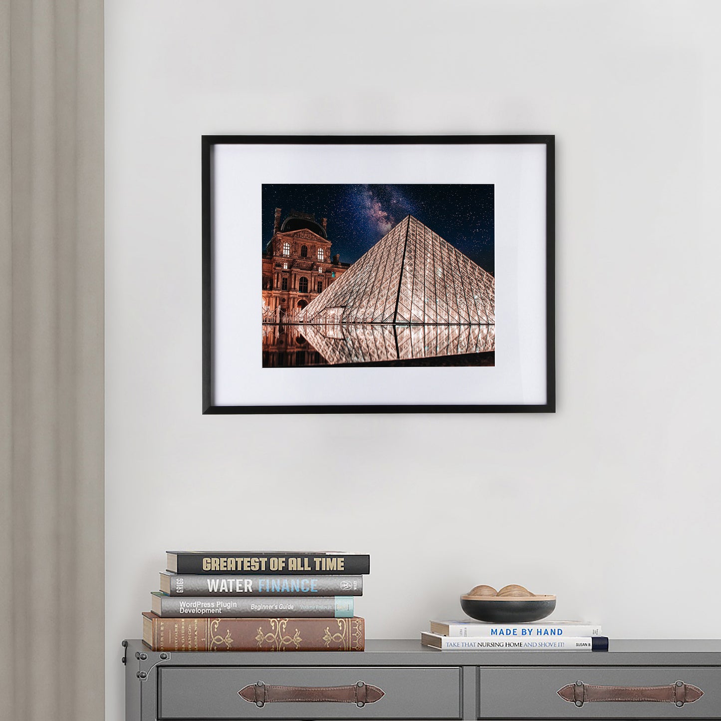 12" x 16" Deluxe Black Aluminum Contemporary Picture Frame, 8" x 12" Matted