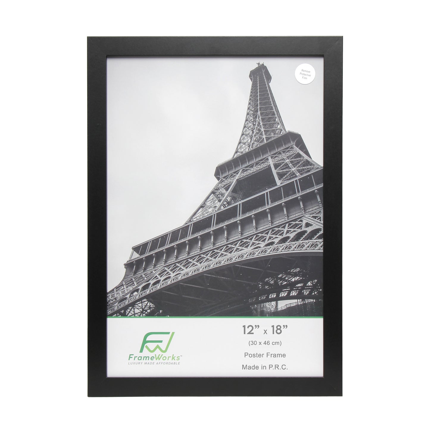 12" x 18" Black Wood 2-Pack Back-Loading Poster Frames