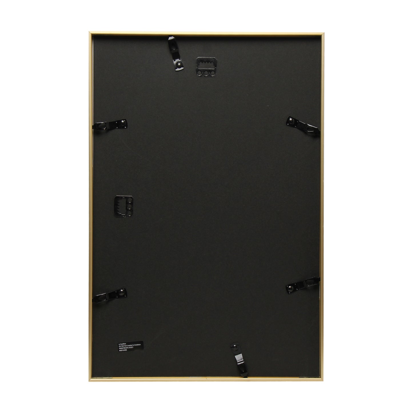 12" x 18" Deluxe Brass Gold Aluminum Contemporary Picture Frame, 11" x 17" Matted