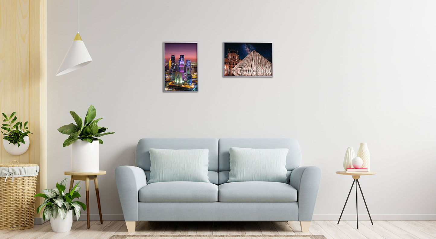 12" x 18" Silver Brushed Aluminum Poster Picture Frame with Plexiglass