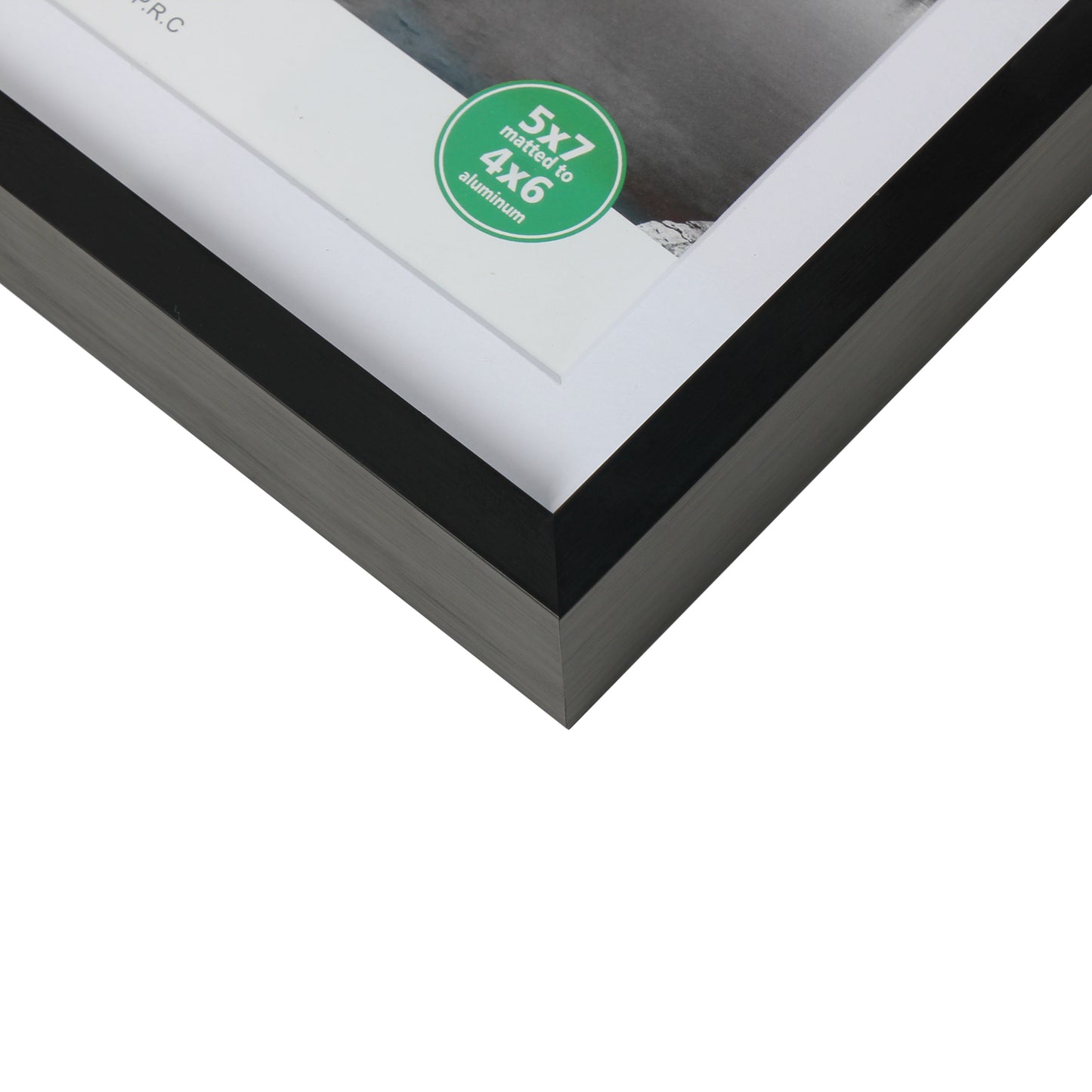 13" x 19" Deluxe Black Aluminum Contemporary Picture Frame, 11" x 17" Matted