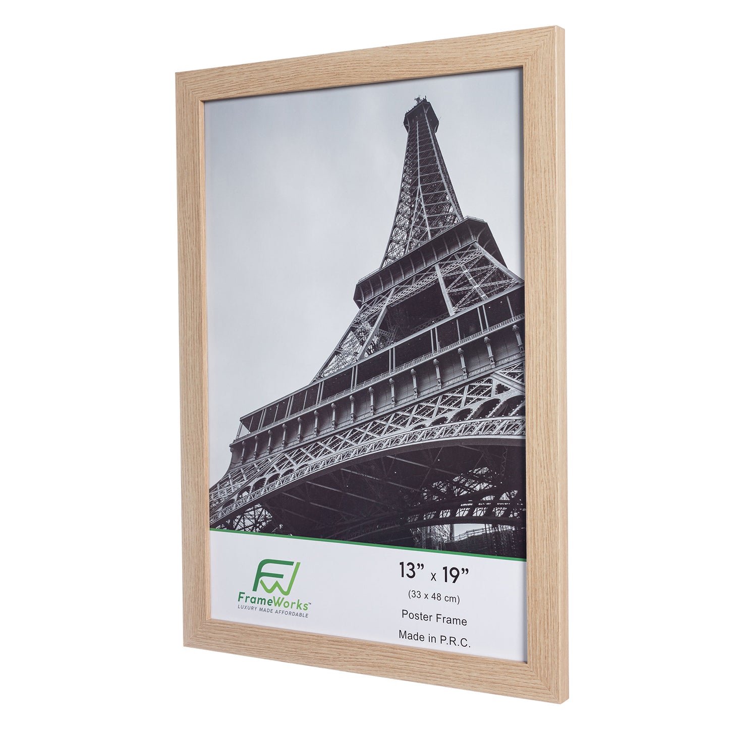13" x 19" Natural Oak Wood 2-Pack Back-Loading Poster Frames