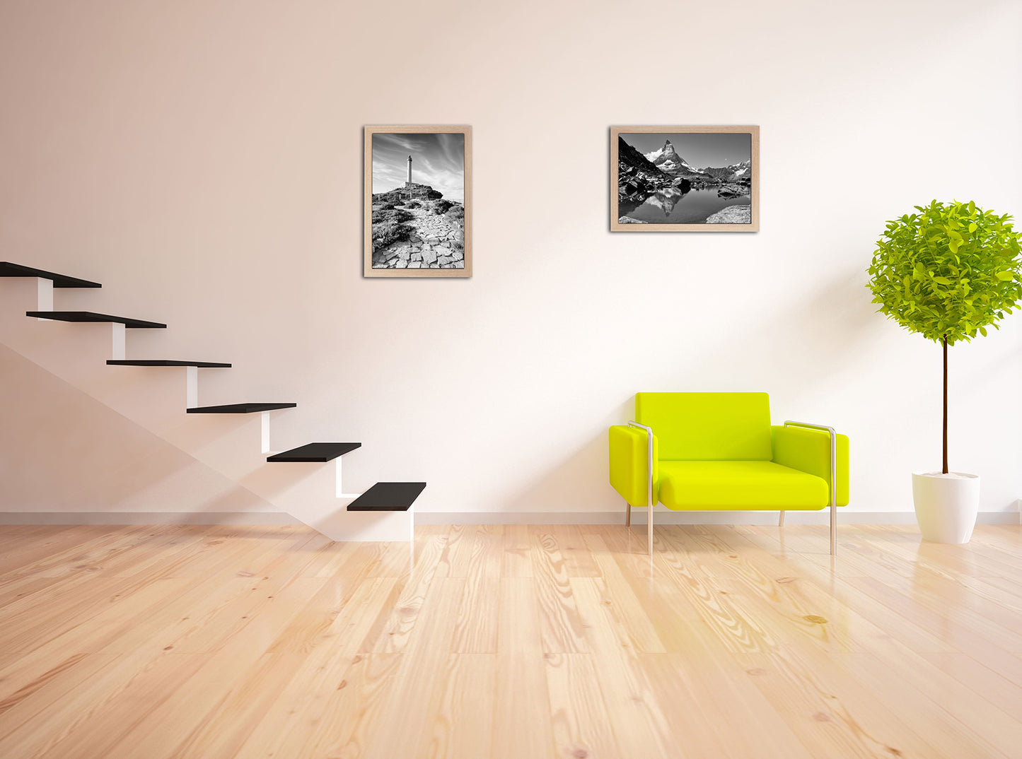 13" x 19" Natural Oak Wood 2-Pack Back-Loading Poster Frames