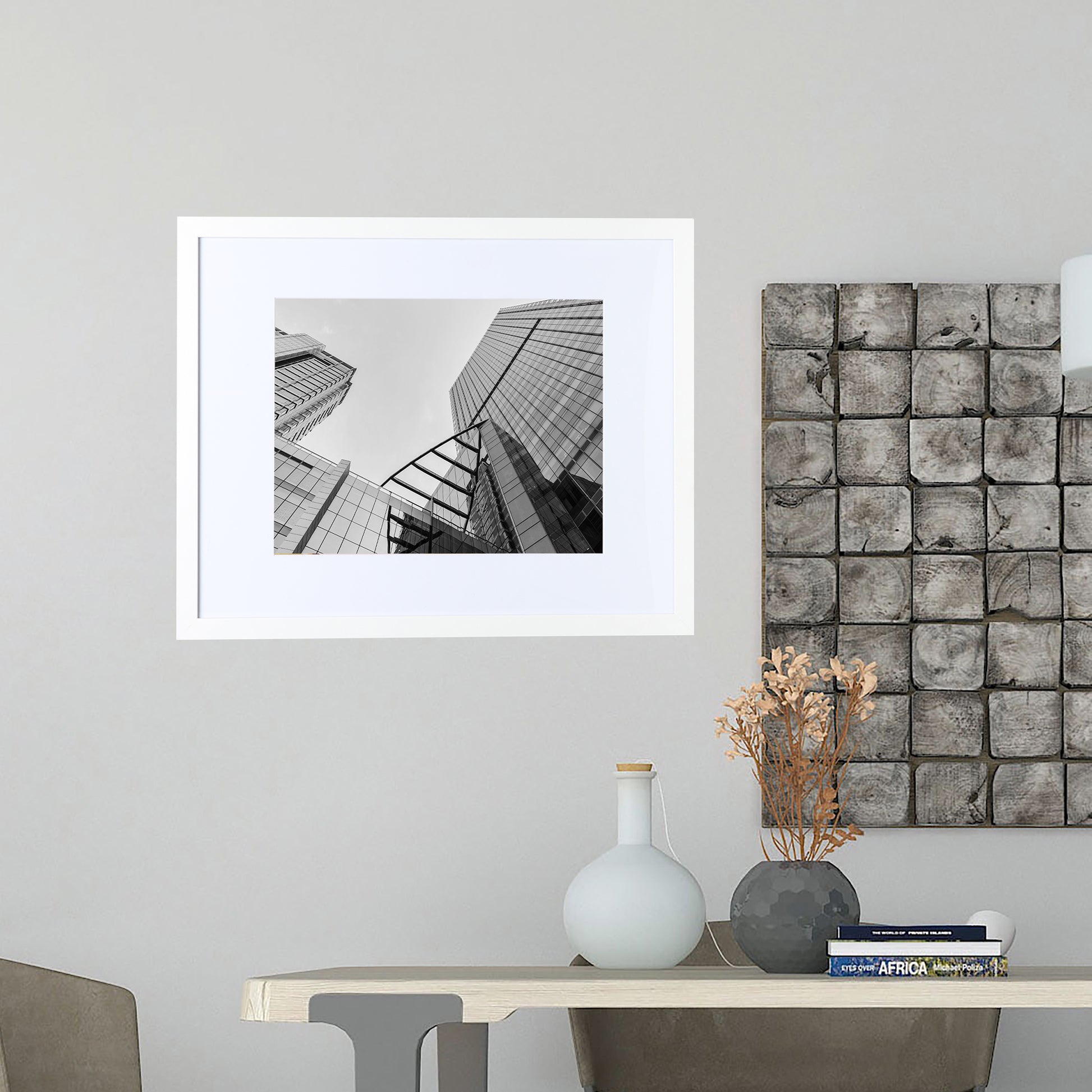 16" x 20” Classic White Wood Picture Frame with Tempered Glass, 11" x 14" Matted