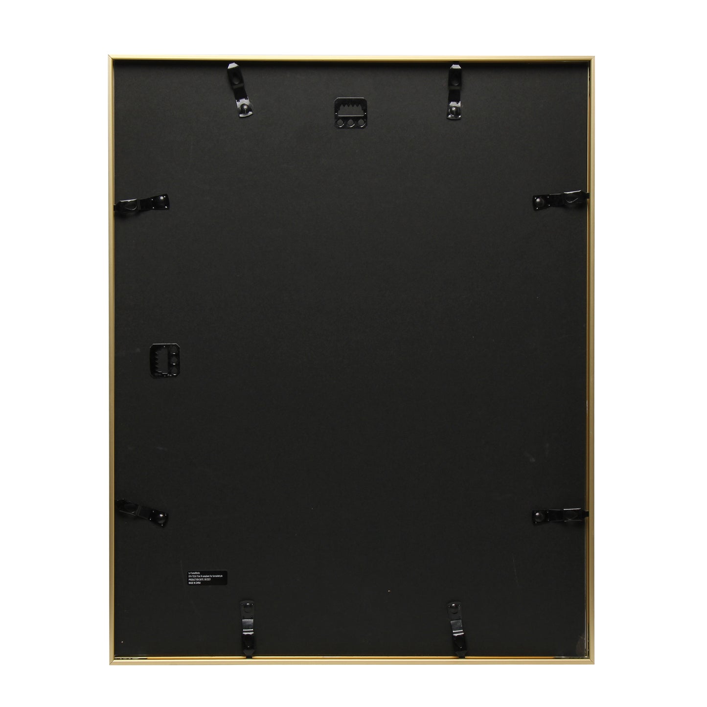 16" x 20" Deluxe Brass Gold Aluminum Contemporary Picture Frame, 11" x 14" Matted