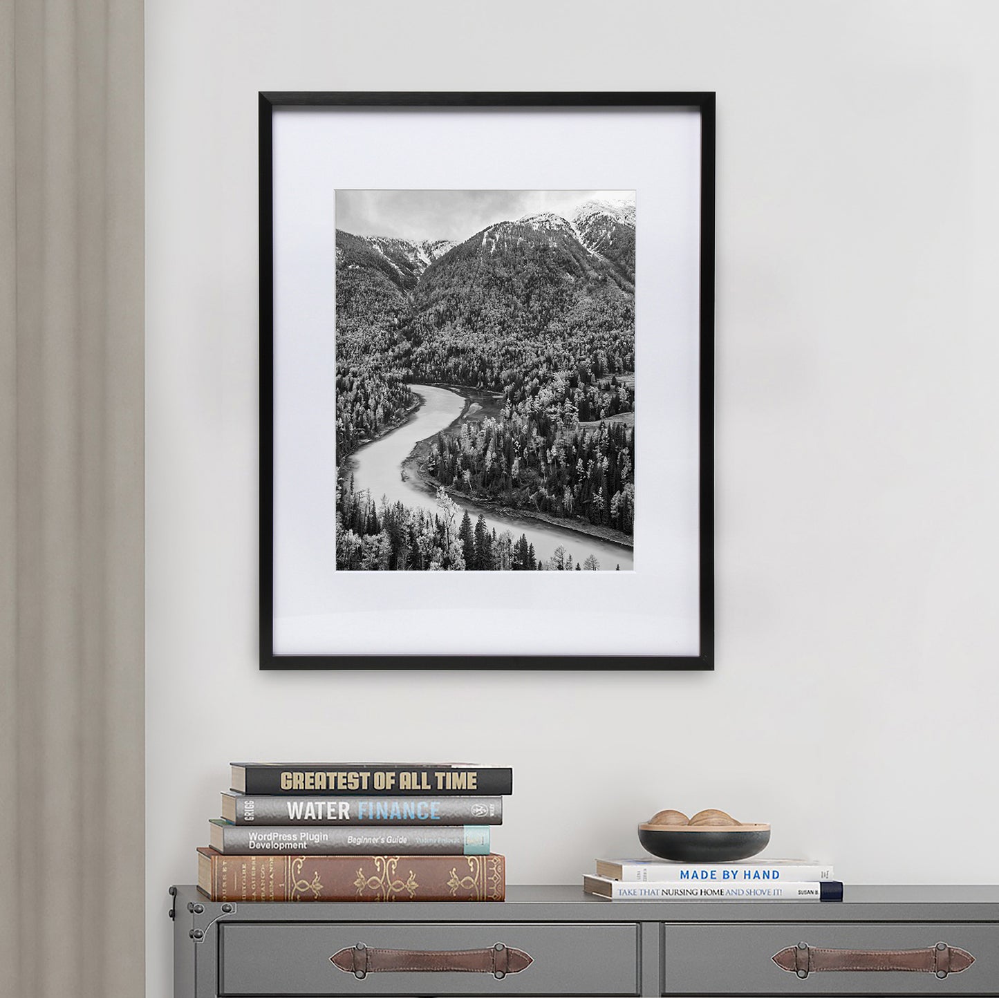 18" x 24" Deluxe Black Aluminum Contemporary Picture Frame, 12" x 18" Matted