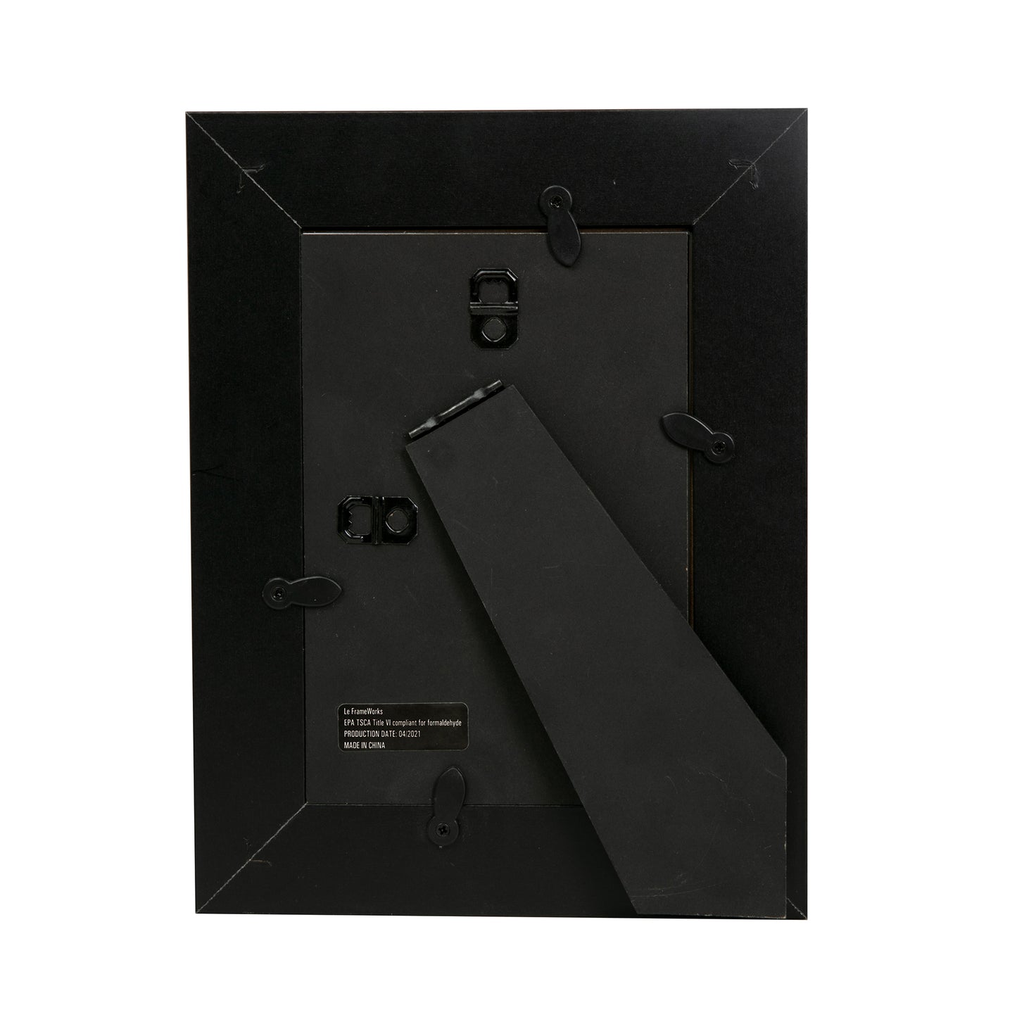 4" x 6" Black Wood 2-Pack Picture Frames with Molded Edges