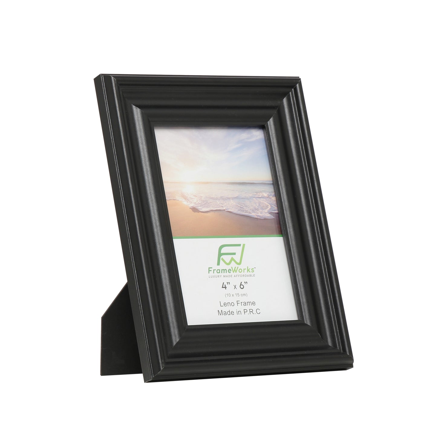 4" x 6" Black Wood 2-Pack Picture Frames with Molded Edges