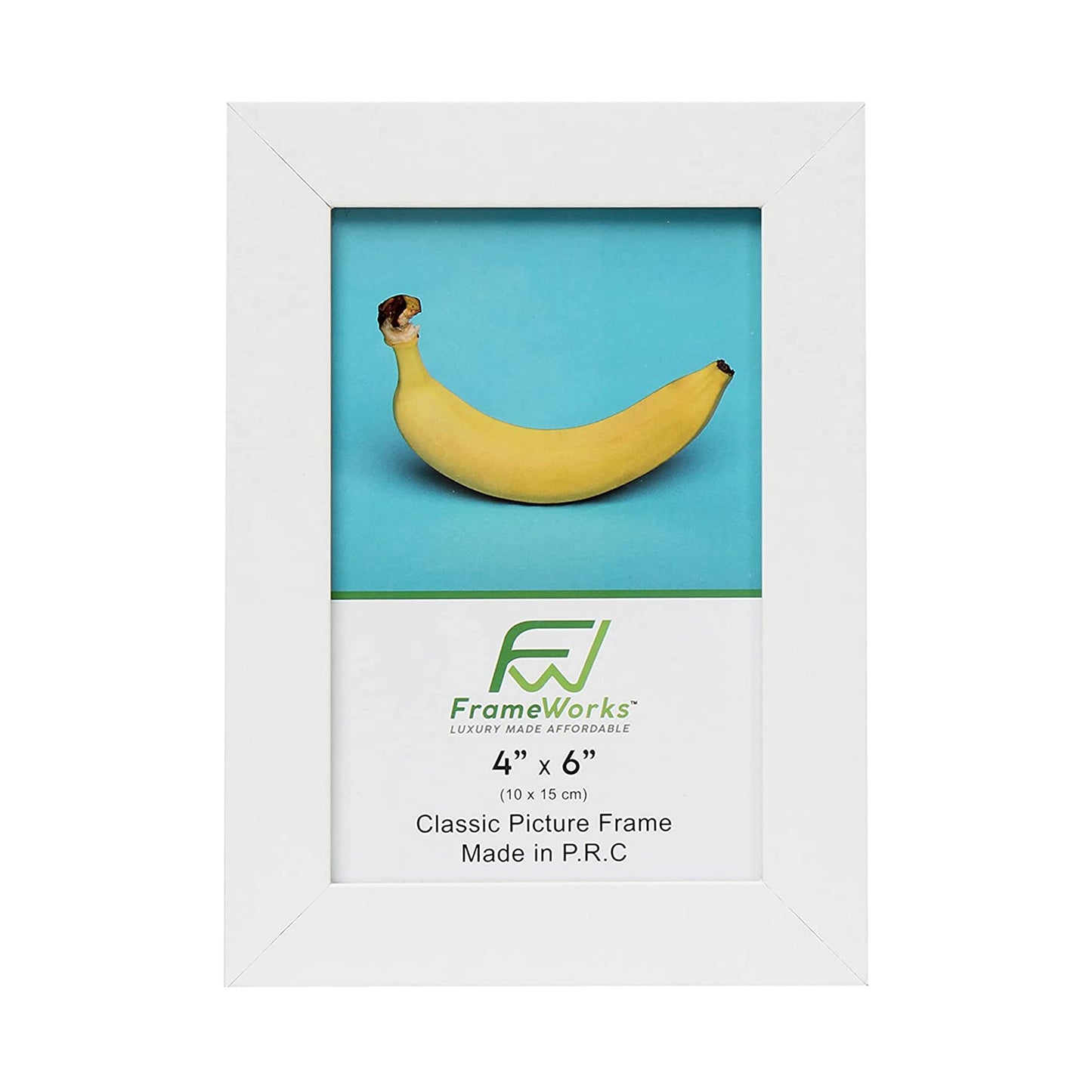 4" x 6” Classic White Wood Picture Frame with Tempered Glass
