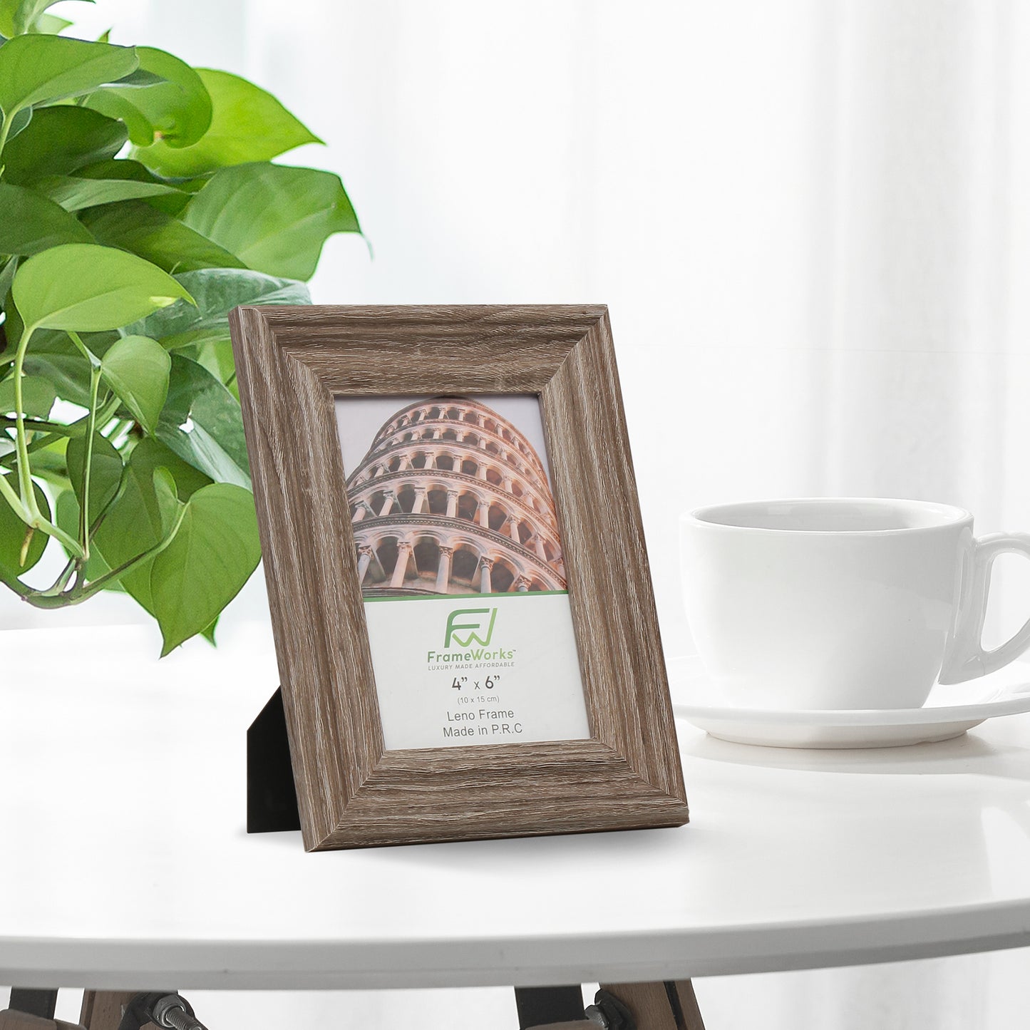 4" x 6" Rustic Wood 2-Pack Picture Frames with Molded Edges