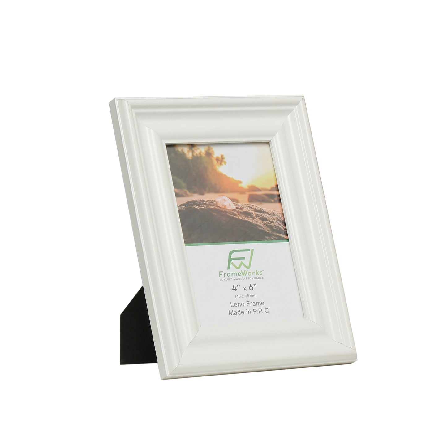 4" x 6" White Wood 2-Pack Picture Frames with Molded Edges