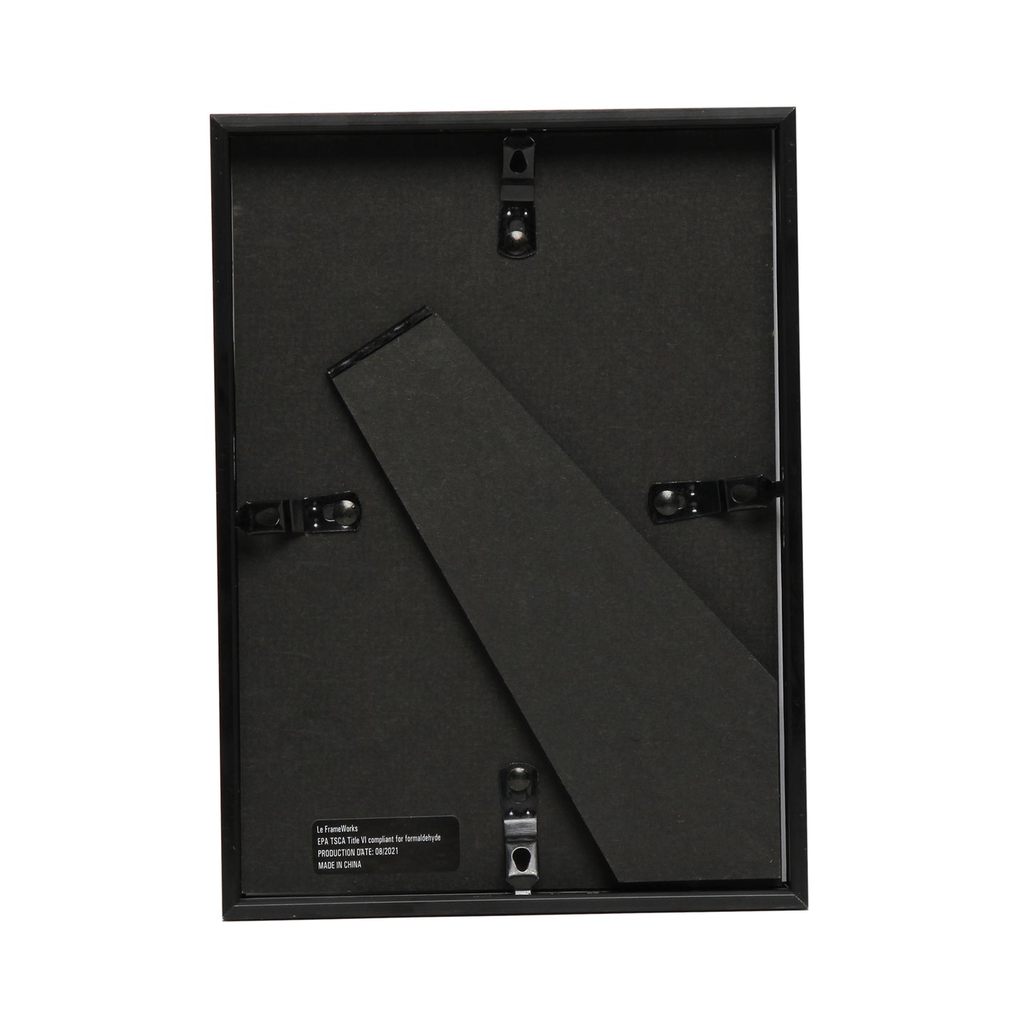 5" x 7" Deluxe Black Aluminum Contemporary Picture Frame, 4" x 6" Matted