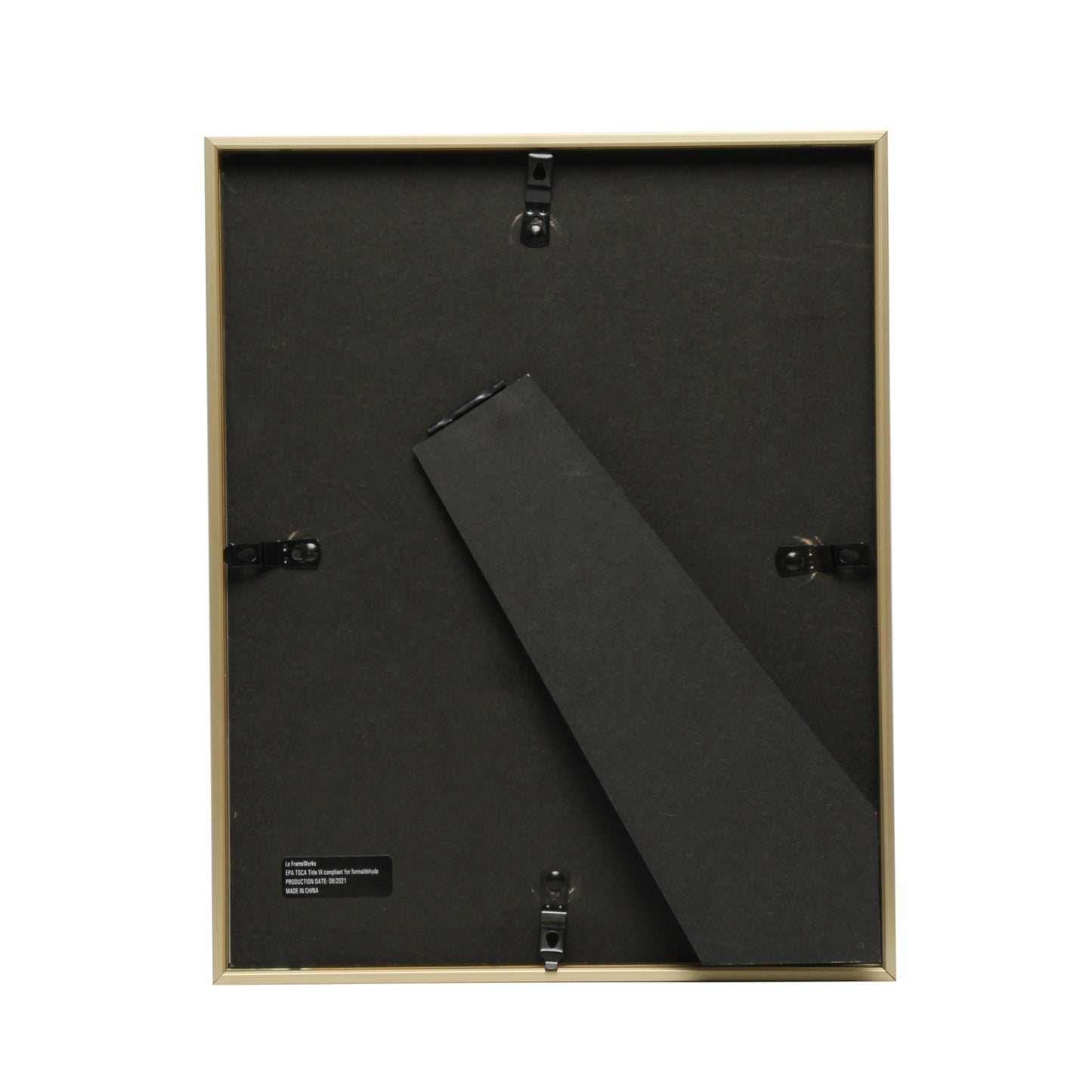8" x 10" Deluxe Brass Gold Aluminum Contemporary Picture Frame, 5" x 7" Matted