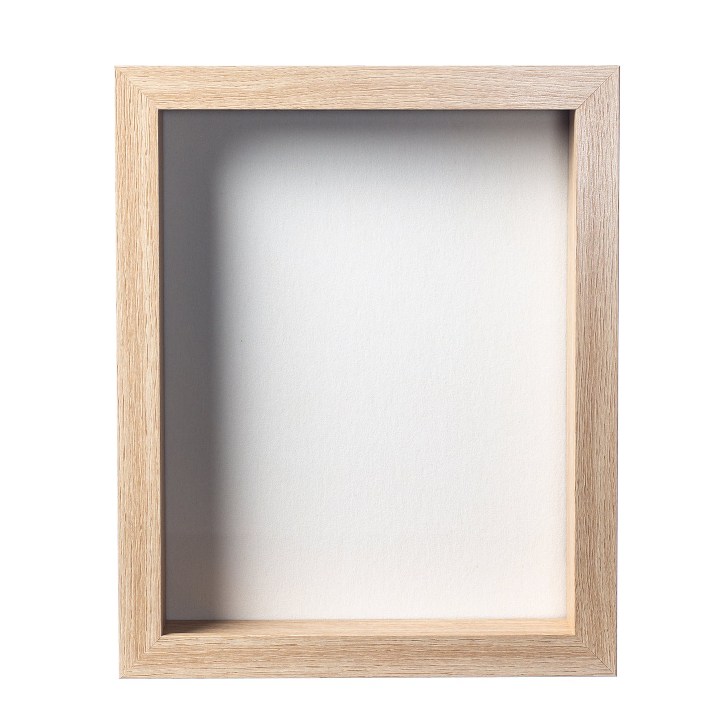 8” x 10” Natural Oak MDF Wood Shadow Box Frame