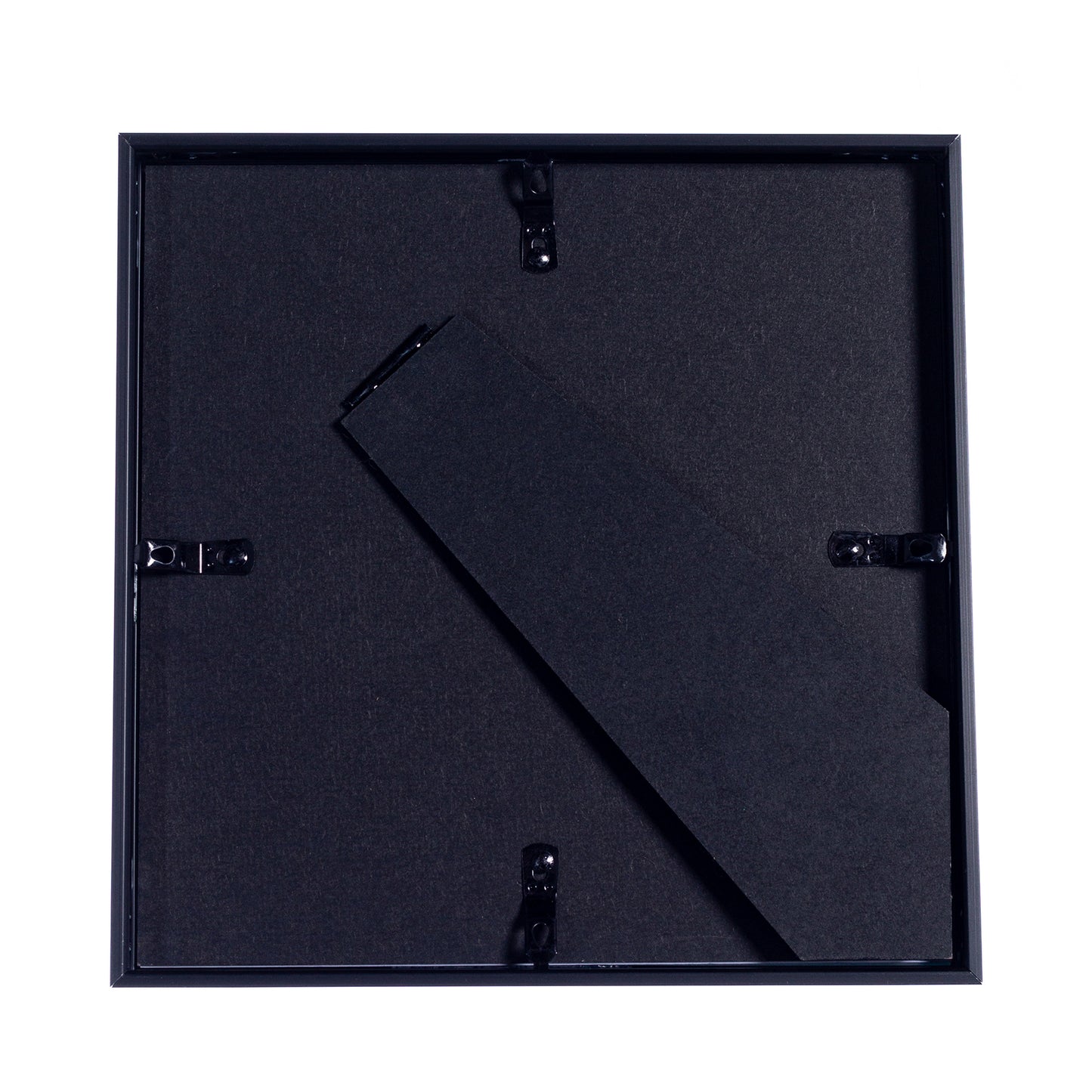 8" x 8" Deluxe Black Aluminum Contemporary Picture Frame, 4" x 4" Matted