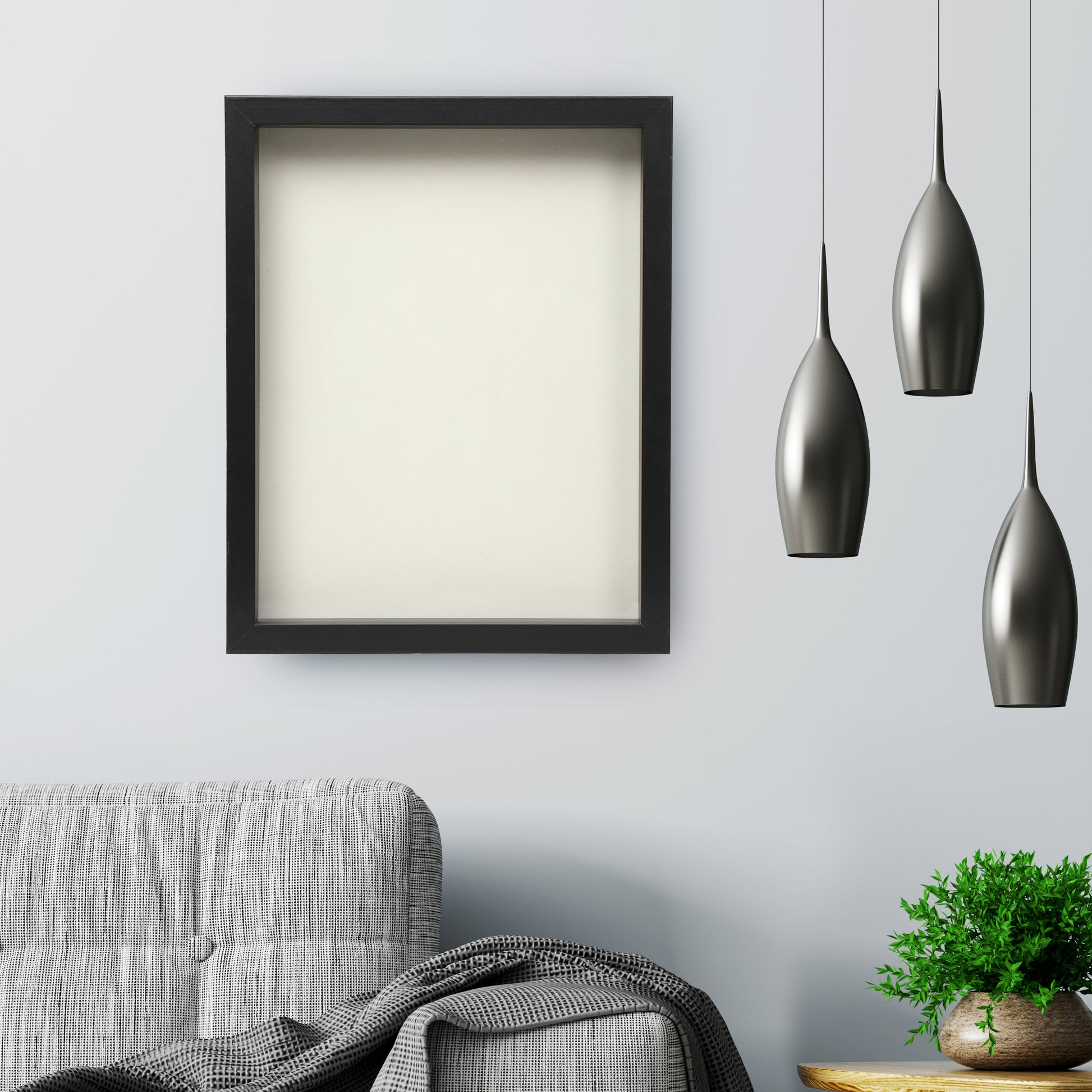 11" x 14” Black Wood Shadow Box Frame