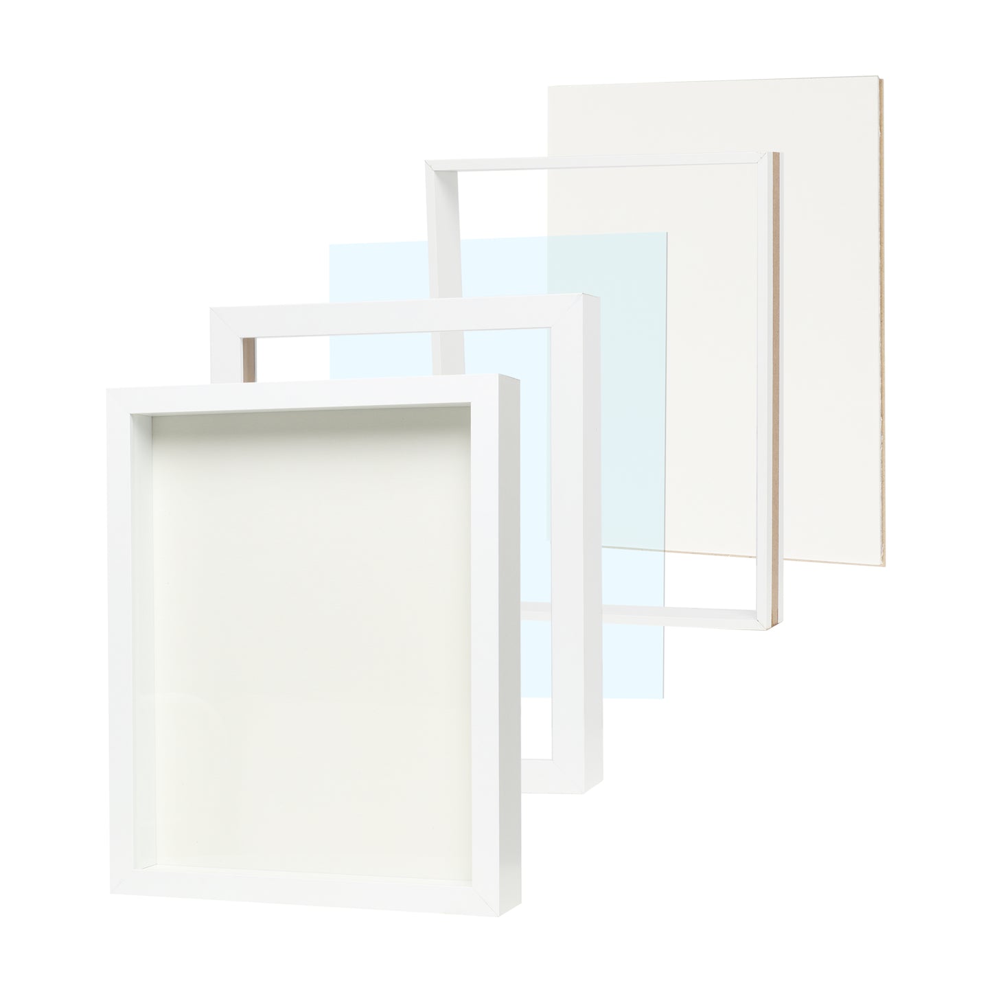 11" x 14” White Wood Shadow Box Frame
