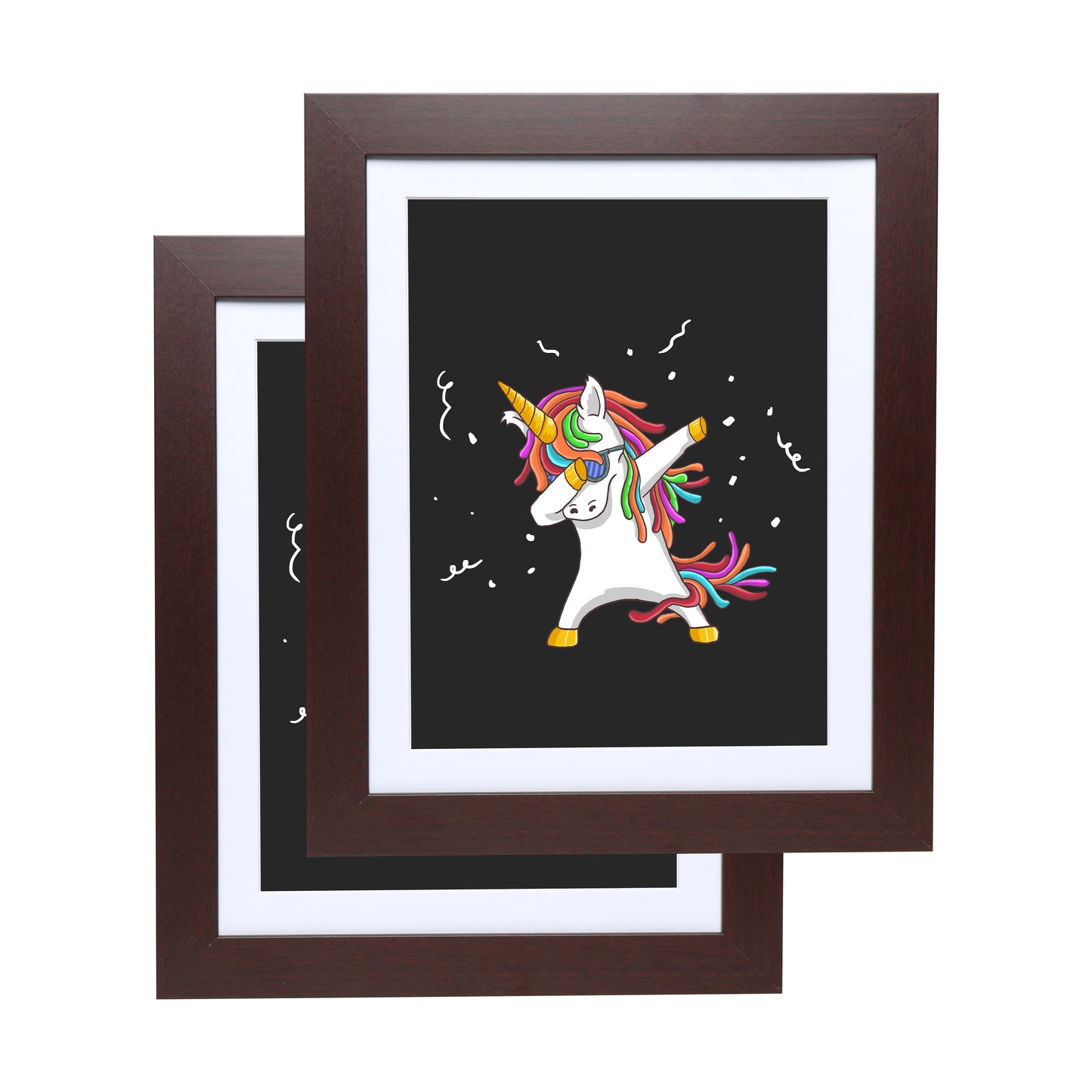 10" x 12.5" Mahogany MDF Wood Children's Art Picture Frame with Elastic Straps