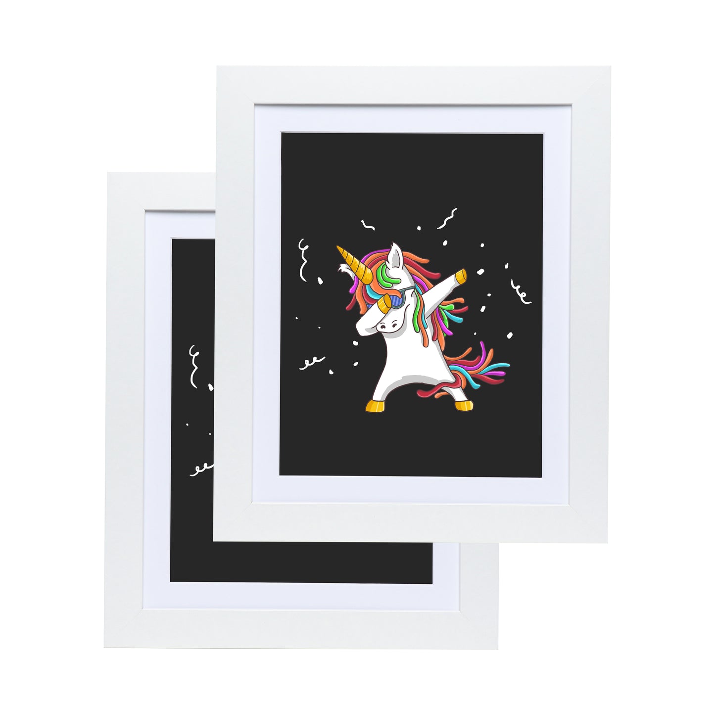 10" x 12.5" White MDF Wood Children's Art Picture Frame with Elastic Straps