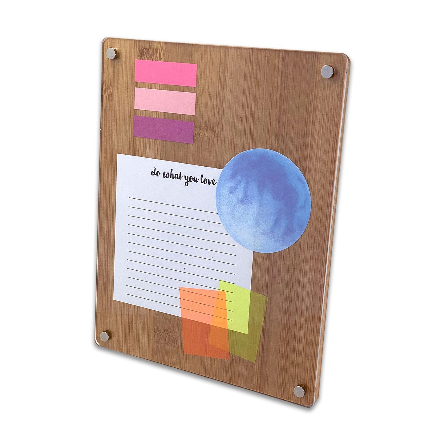 Bam & Boo 6" x 8" Bamboo and Acrylic Sign Holder Display