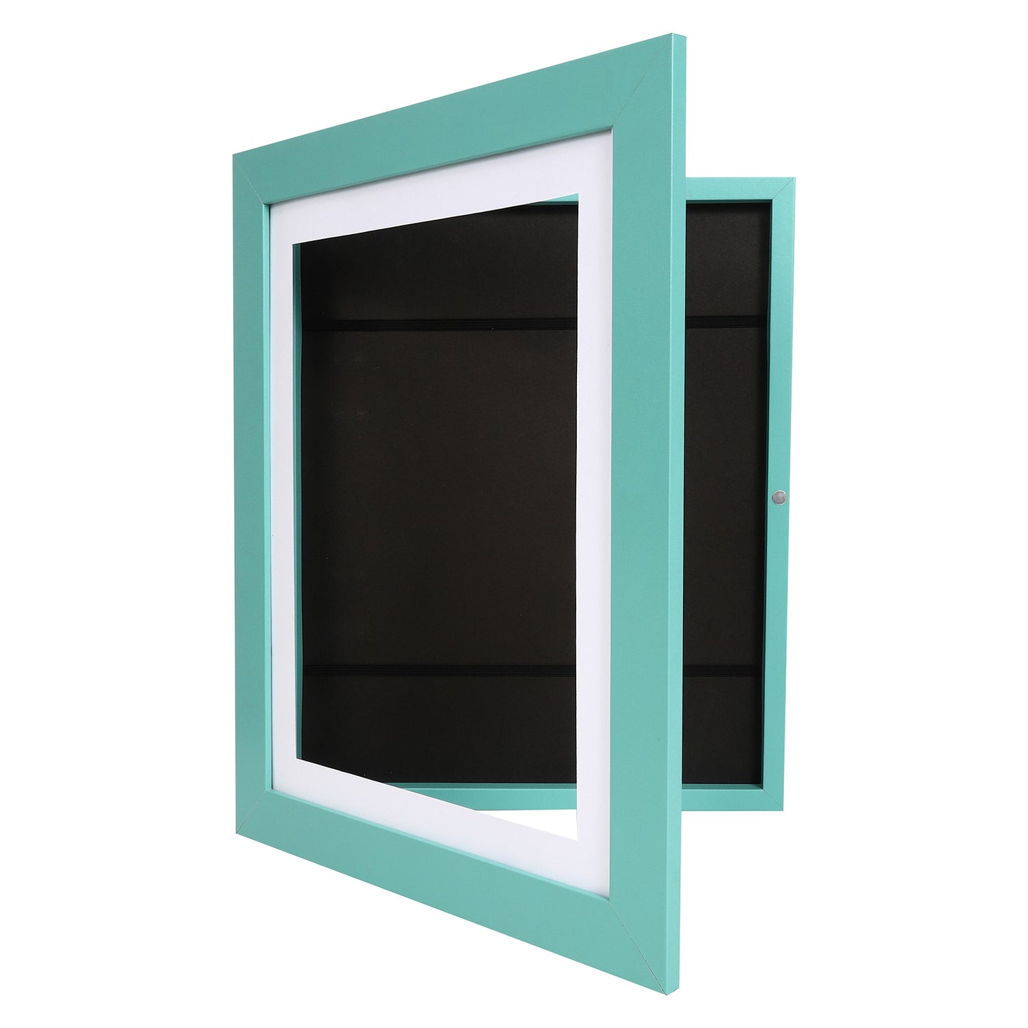 10" x 12.5" Teal MDF Wood Children's Art Picture Frame with Elastic Straps