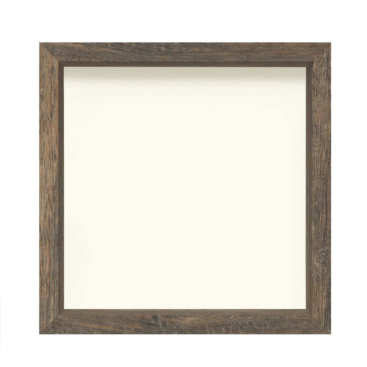 11" x 11" Brown Driftwood Finish MDF Wood Shadow Box Frame