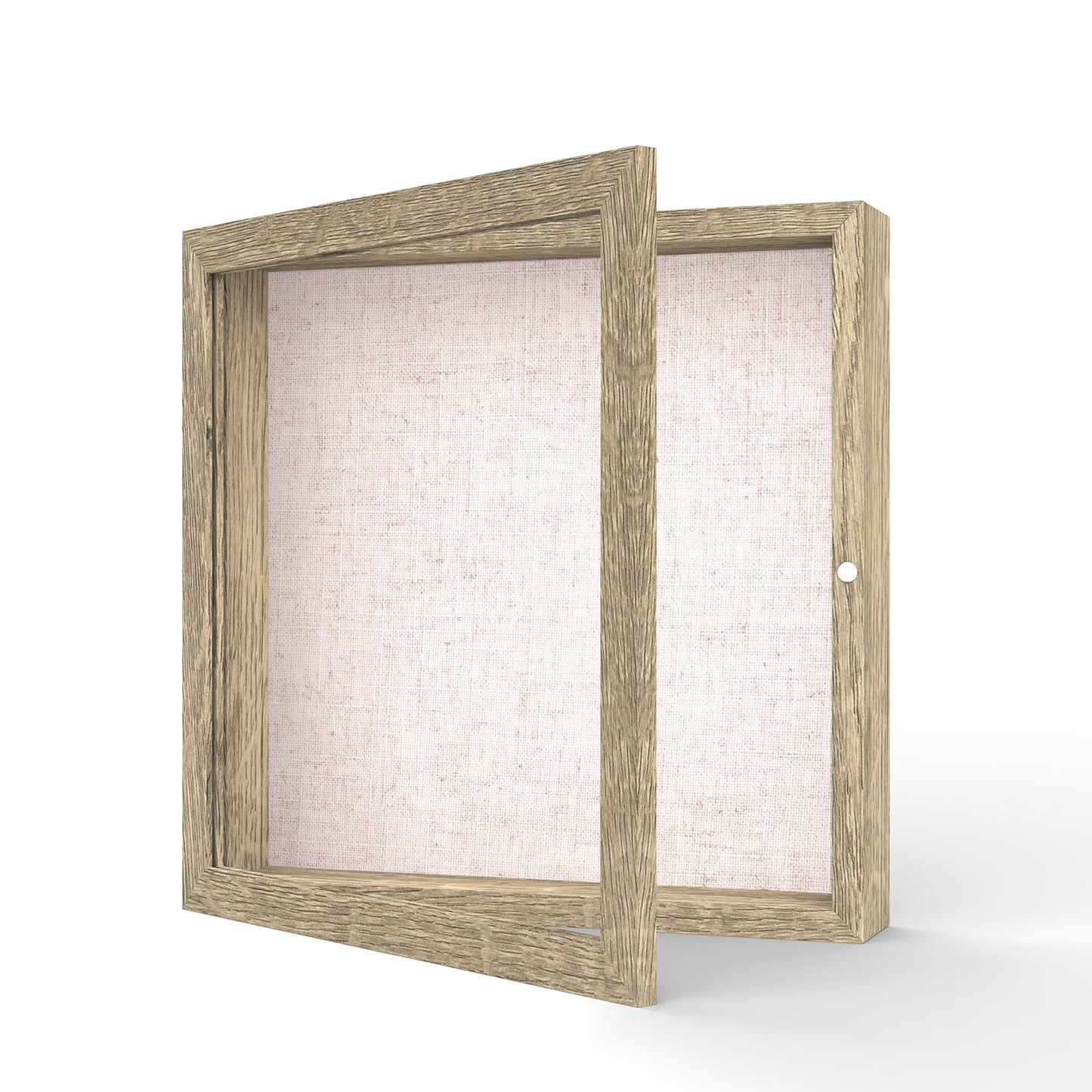 11" x 11" Natural Woodgrain MDF Wood Linen Backboard Shadow Box Frame