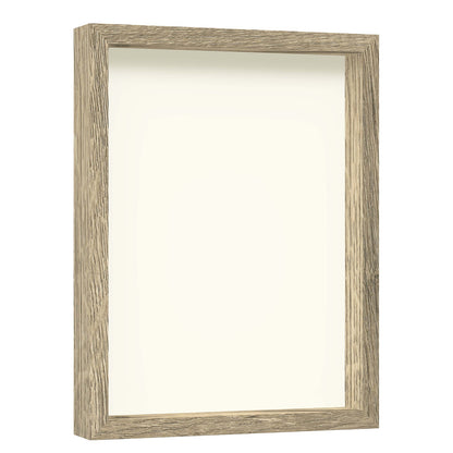 12" x 16" Natural Driftwood Finish MDF Wood Shadow Box Frame